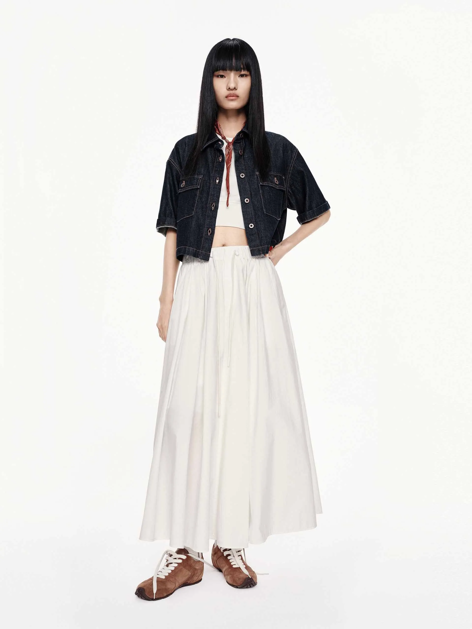 Cropped Fit Cotton Jacket sold by Mo&Co product image thumbnail 2