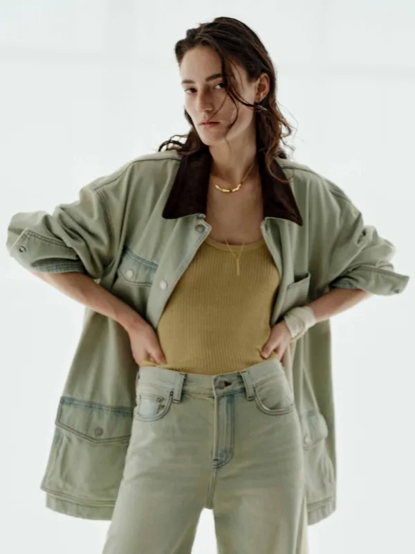 Multi Pockets Cotton Jacket sold by Mo&Co