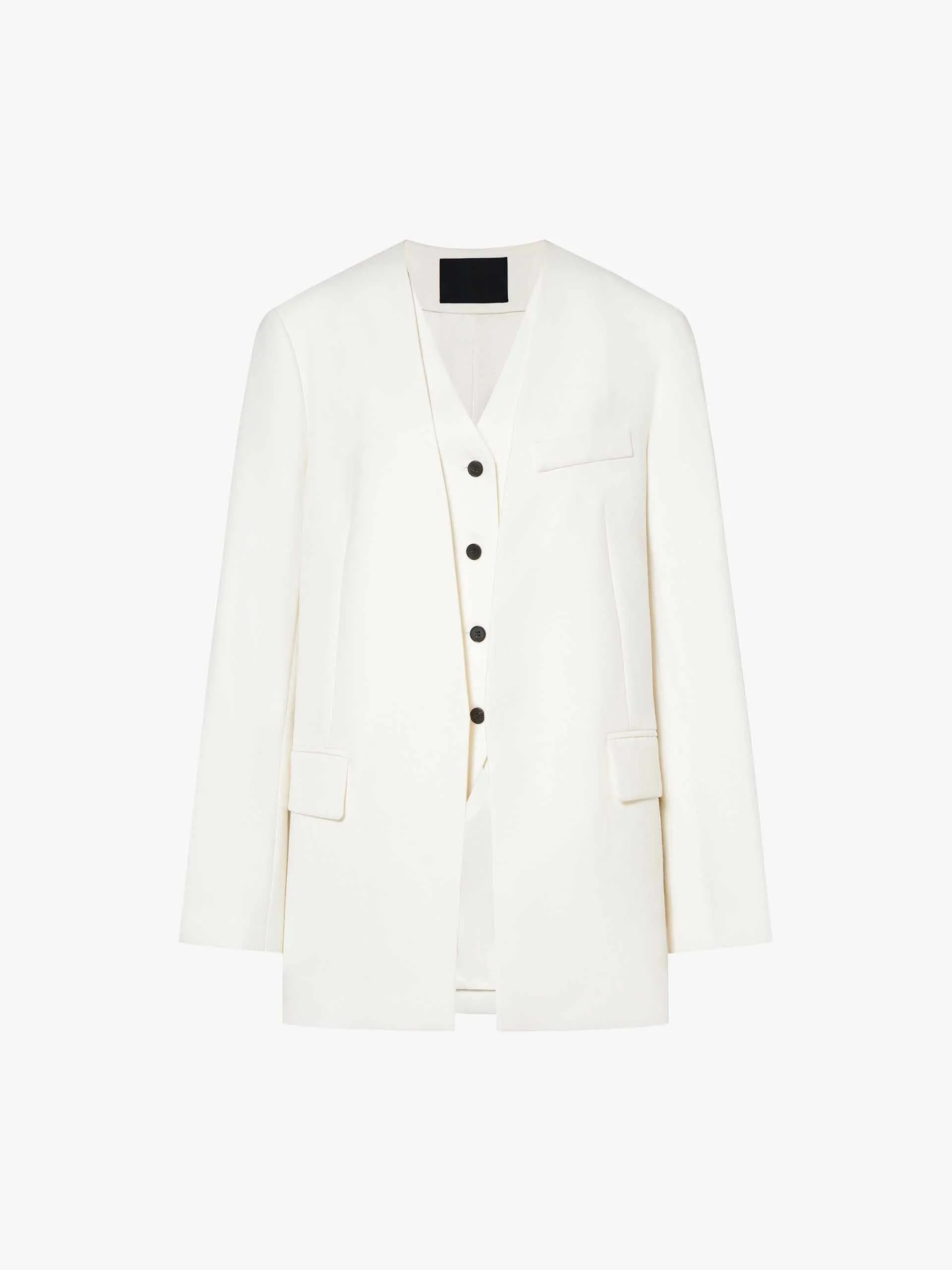 Collarless Layered Blazer sold by Mo&Co product image thumbnail 5