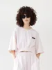Cotton Round Neck Cropped T-Shirt sold by Mo&Co