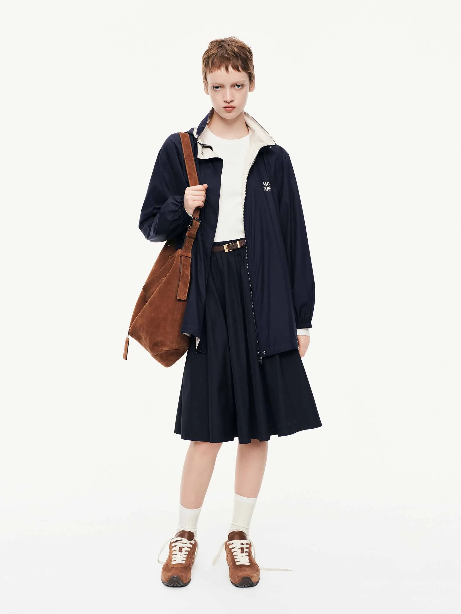 Hooded Zipper Coat sold by Mo&Co product image thumbnail 2