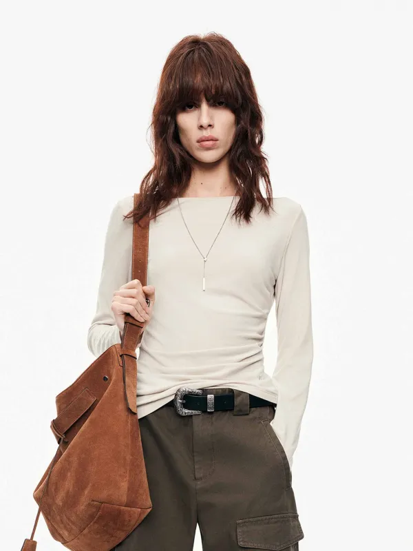Asymmetrical Hem Knitted Top sold by Mo&Co