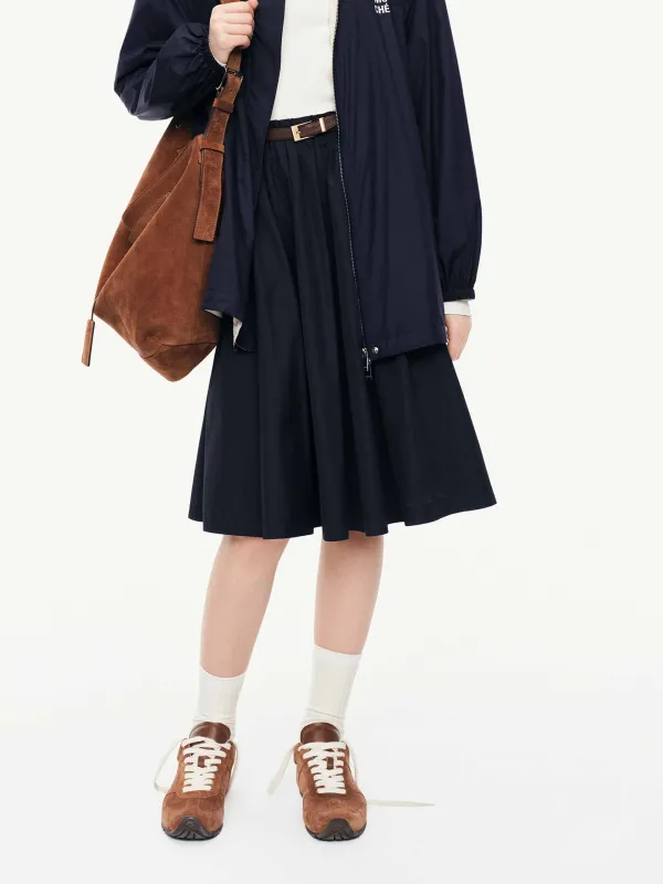 A-line Pleated Midi Skirt sold by Mo&Co