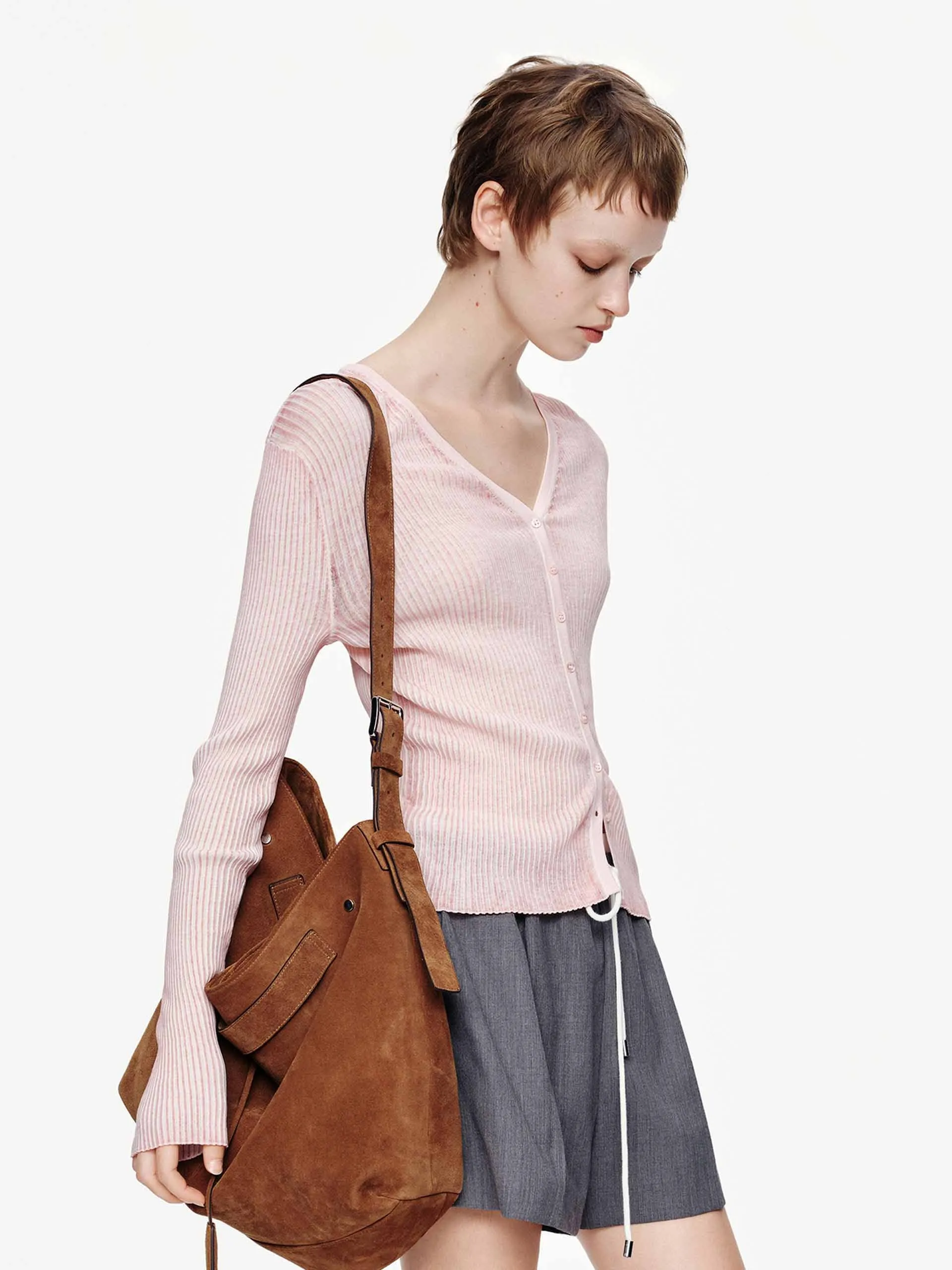 V-neck Fitted Cardigan sold by Mo&Co product image thumbnail 3