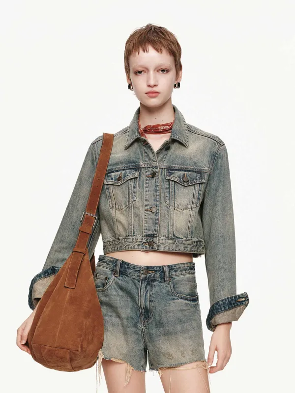 Cotton Vintage Denim Jacket sold by Mo&Co