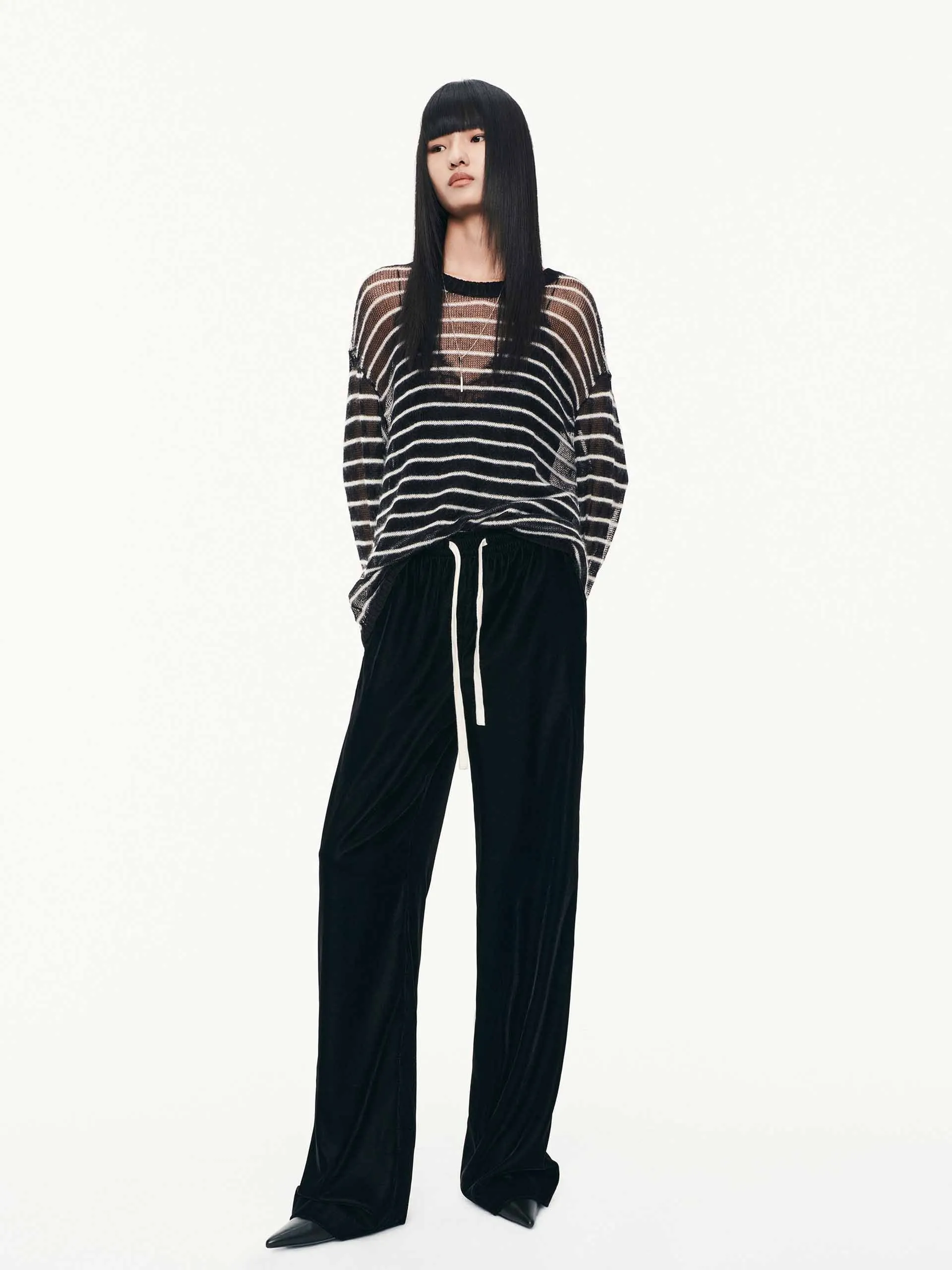 Contrast Drawstring Relaxed Trousers sold by Mo&Co product image thumbnail 2