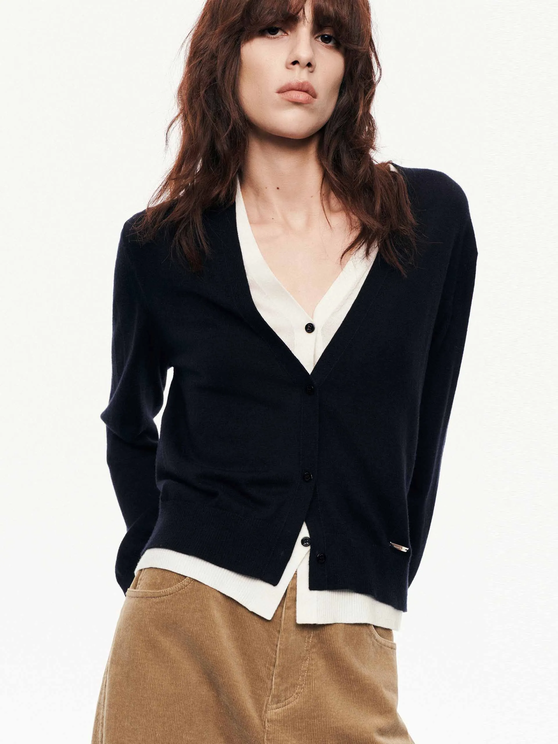 Pure Wool Layered Cardigan sold by Mo&Co product image thumbnail 3