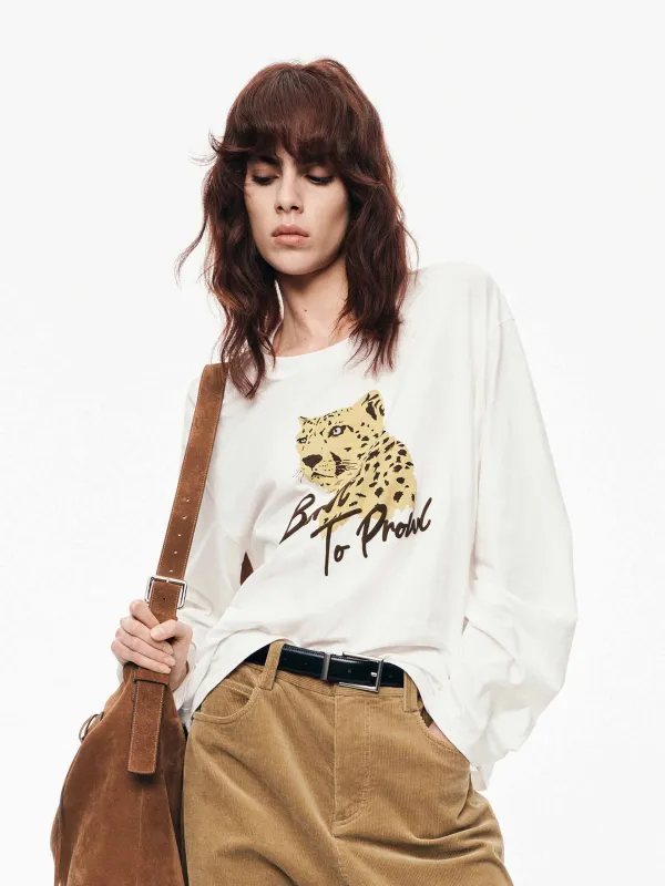 Animal Pattern Cotton T-shirt sold by Mo&Co