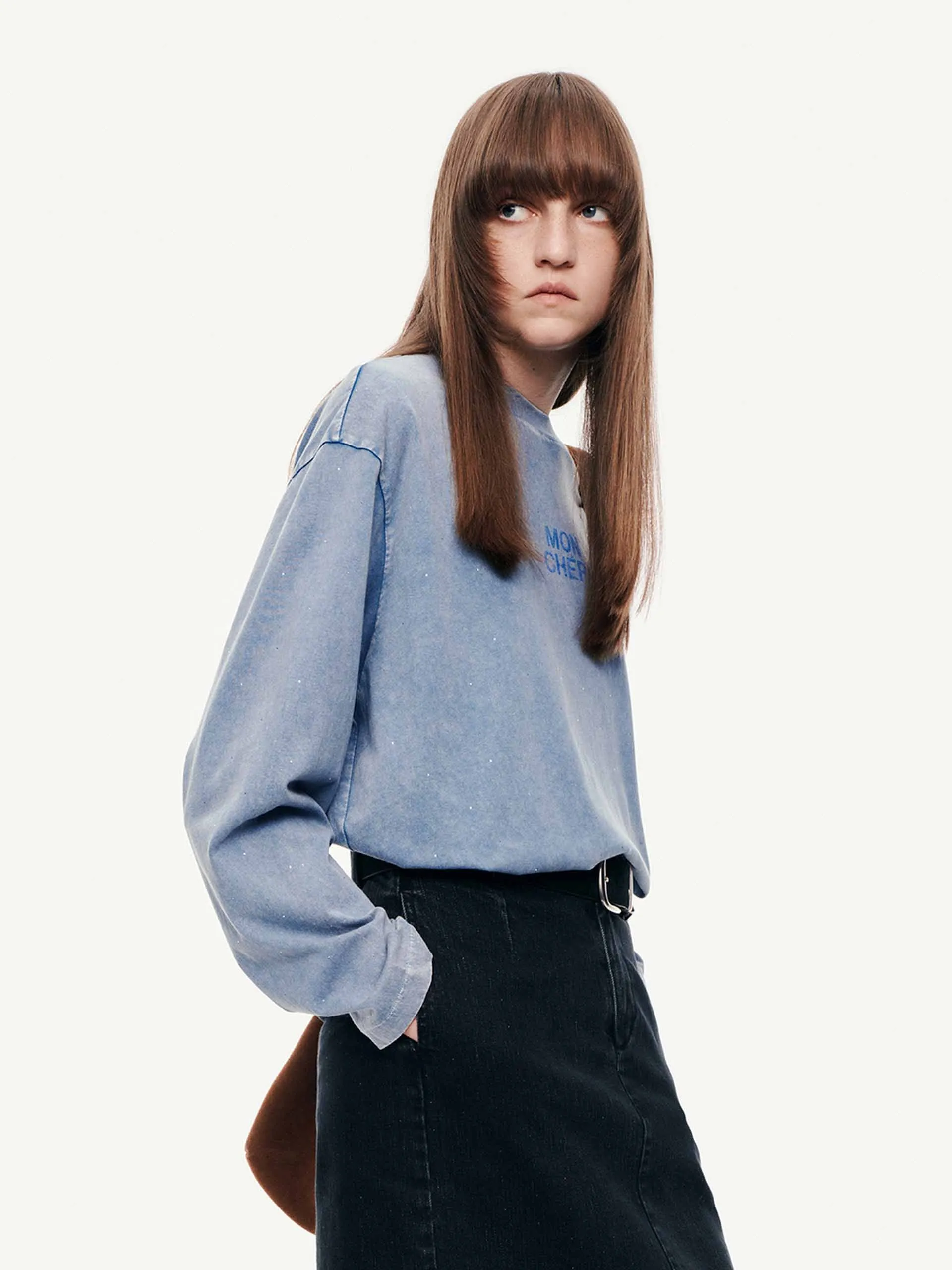 Hotfix Rhinestone Cotton T-shirt sold by Mo&Co product image thumbnail 3