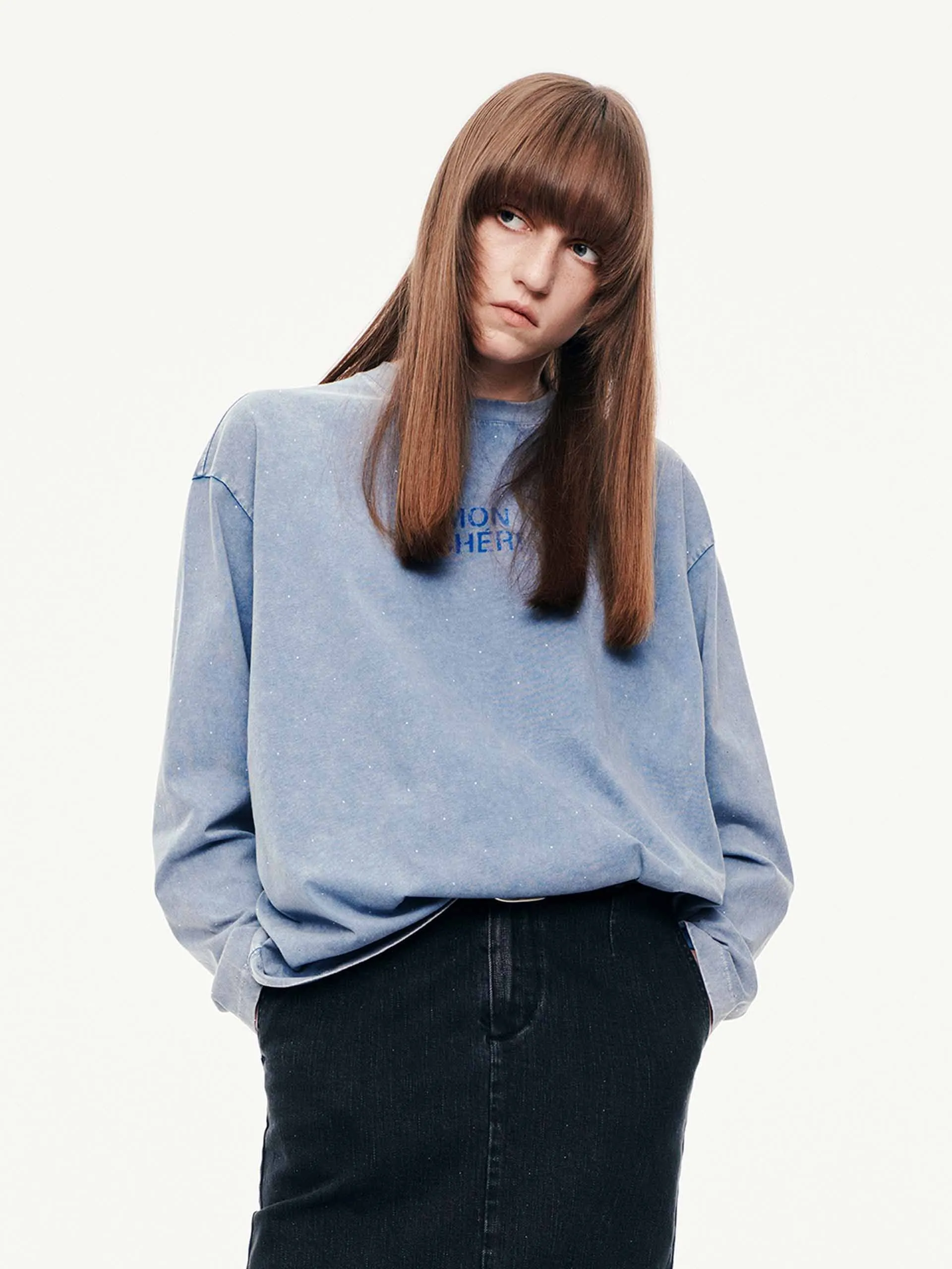 Hotfix Rhinestone Cotton T-shirt sold by Mo&Co