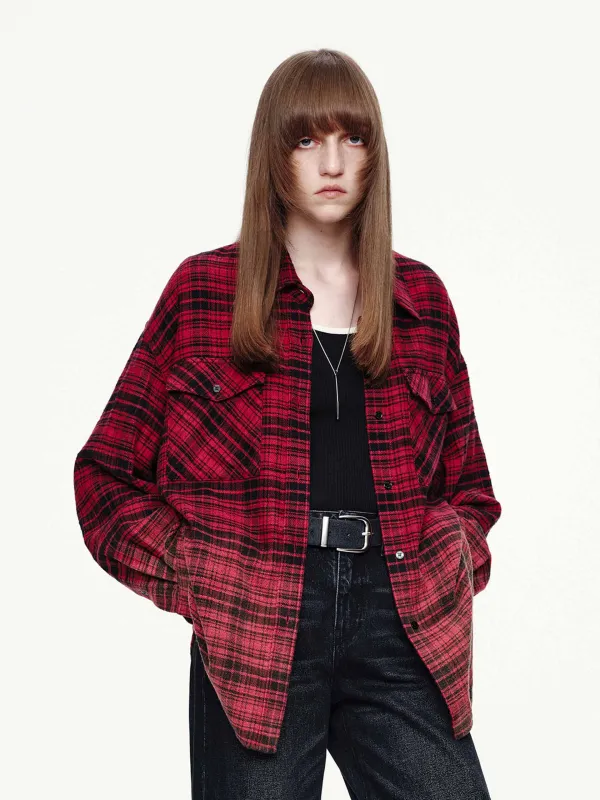 Button Closure Plaid Shirt sold by Mo&Co