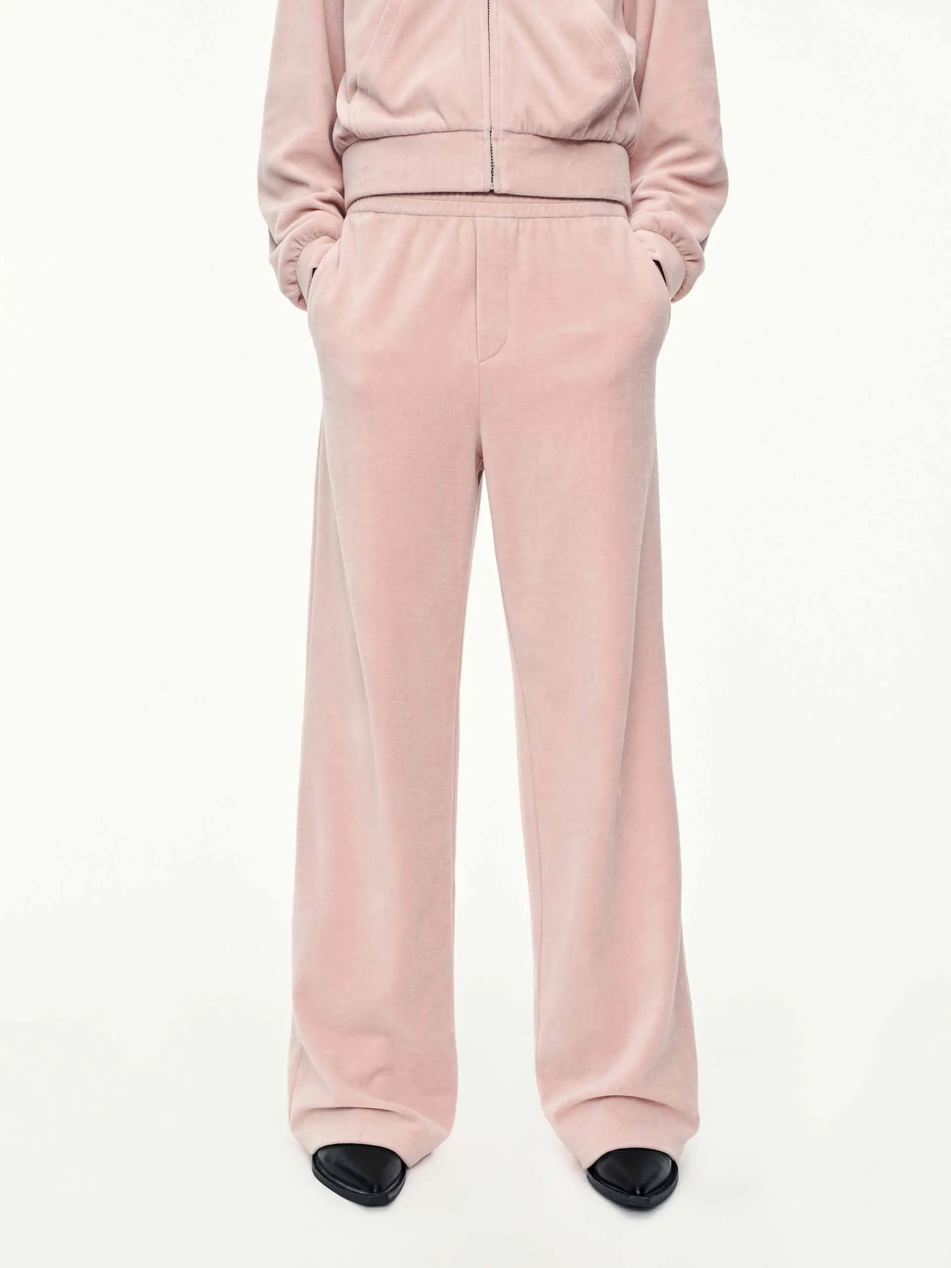 Soft Velvet Straight Trouser sold by Mo&Co