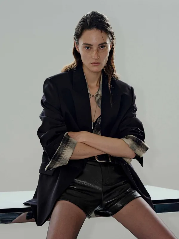 Pure Wool Structured Blazer sold by Mo&Co