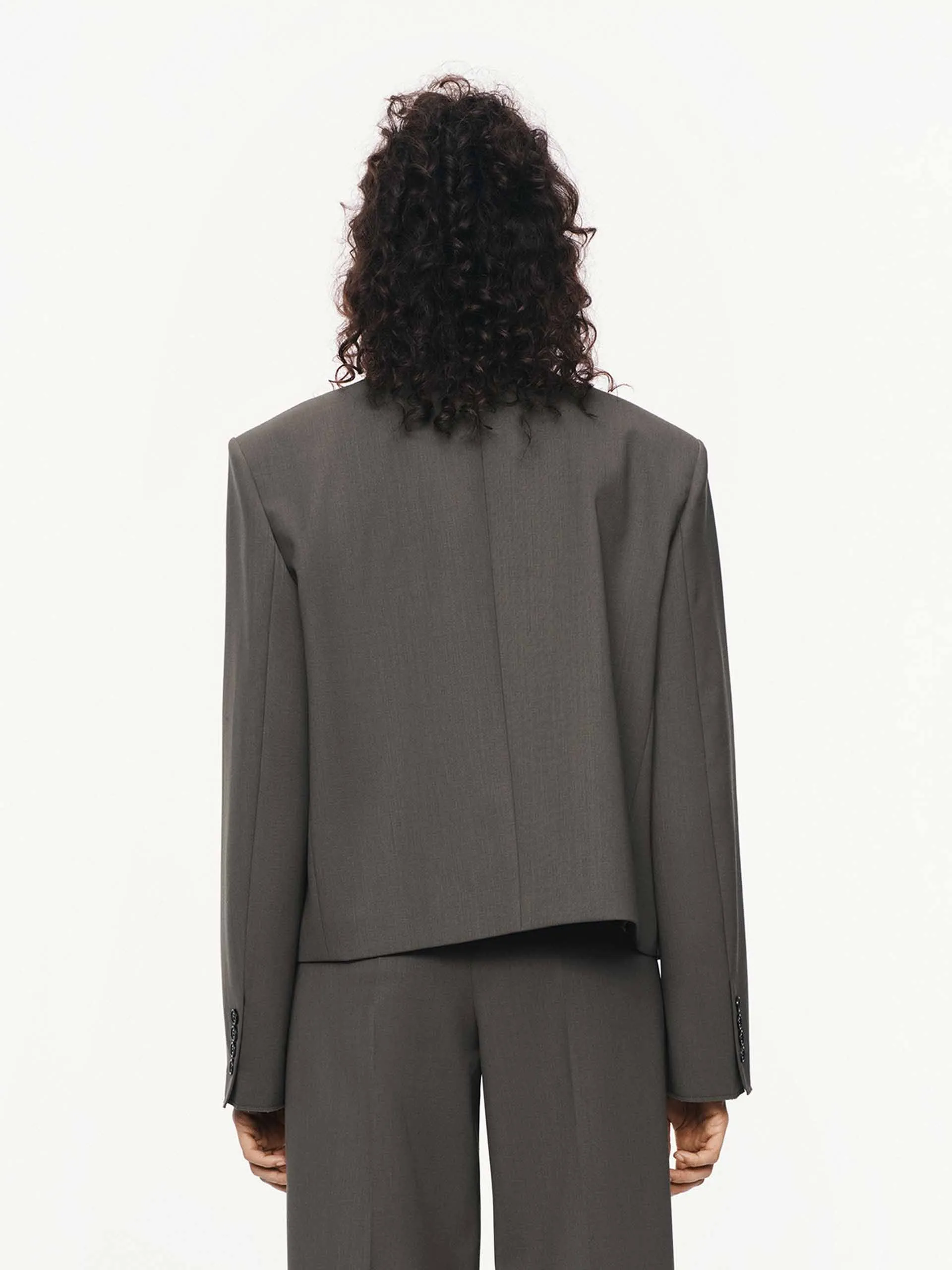 Cropped Structured Blazer sold by Mo&Co product image thumbnail 4