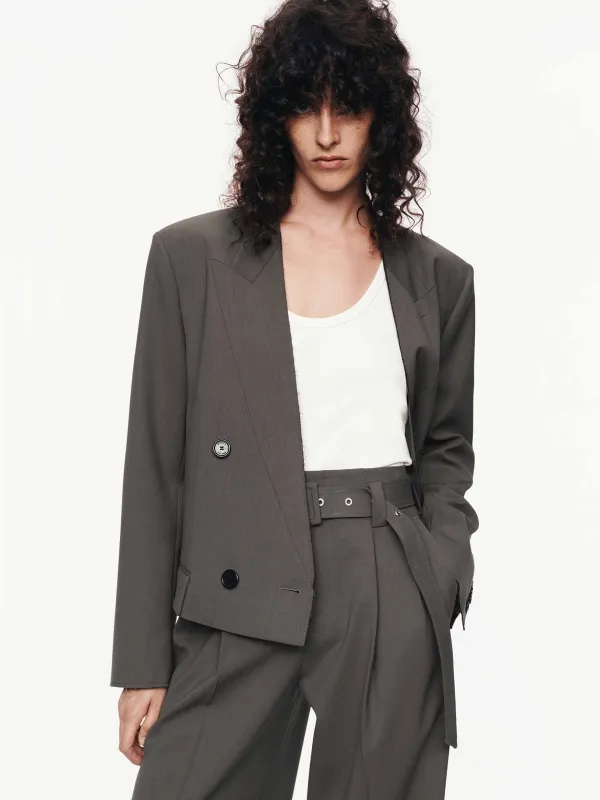 Cropped Structured Blazer made by Mo&Co