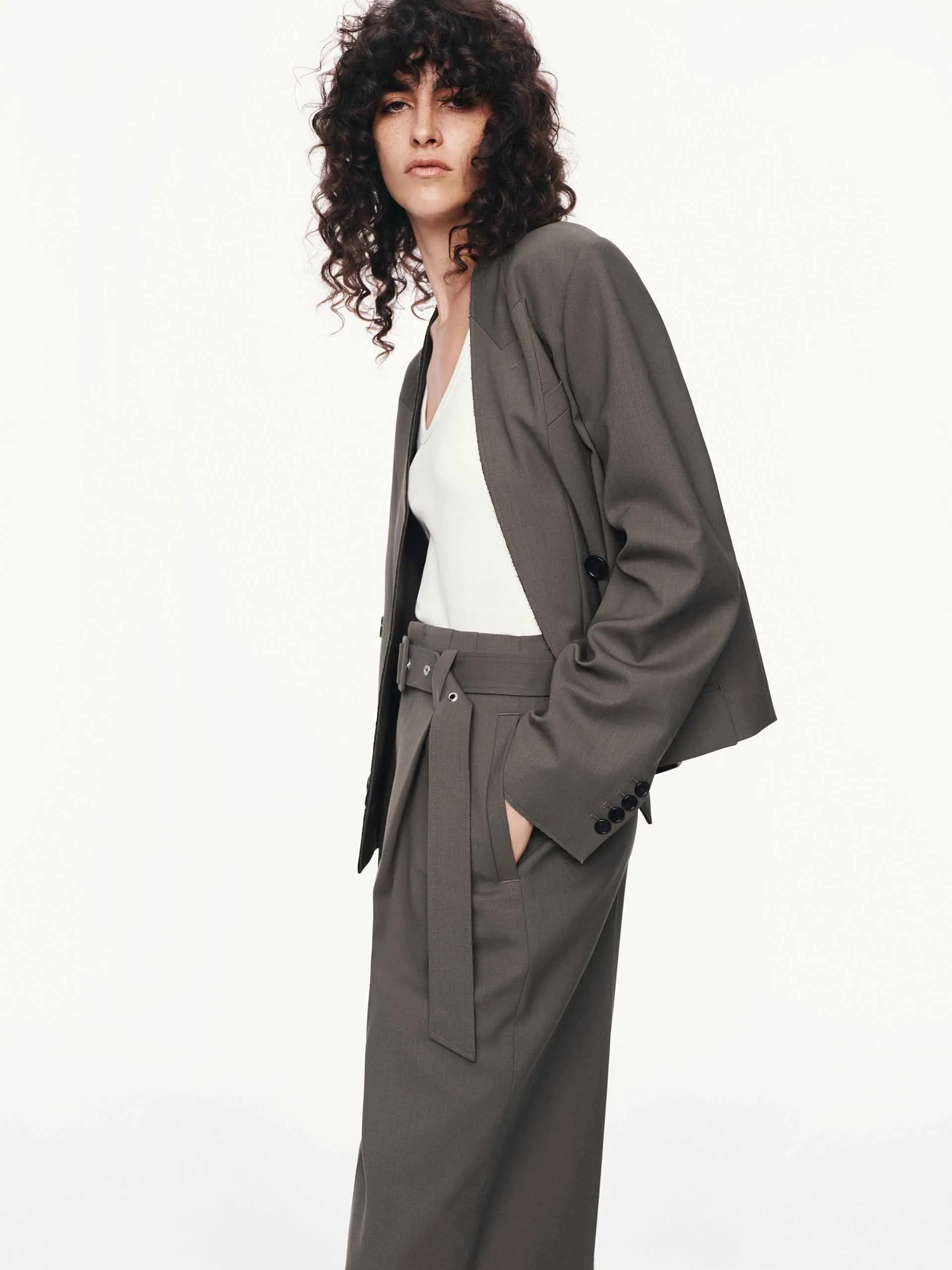 Cropped Structured Blazer sold by Mo&Co product image thumbnail 5