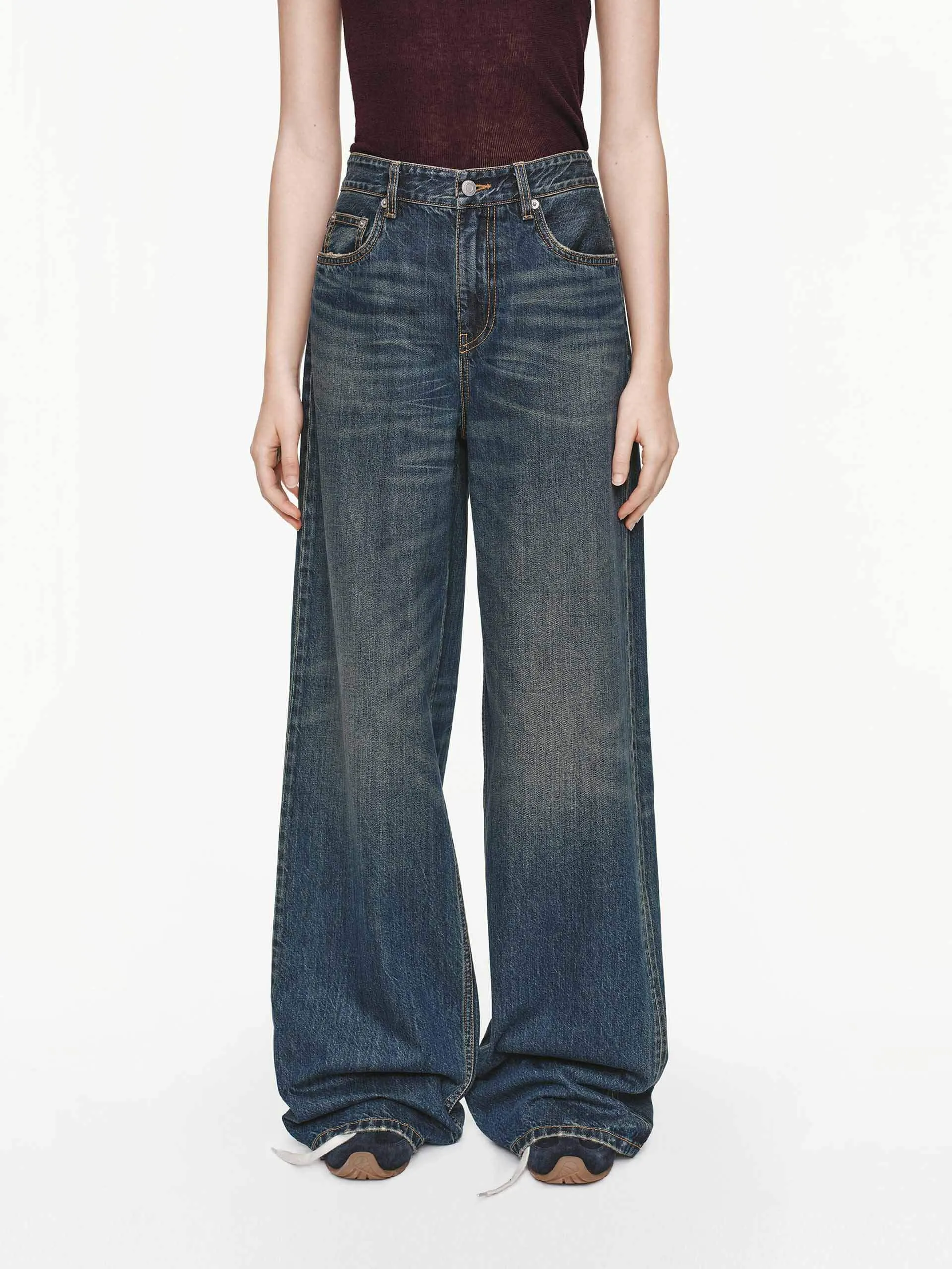 Whisker Effect Jeans sold by Mo&Co