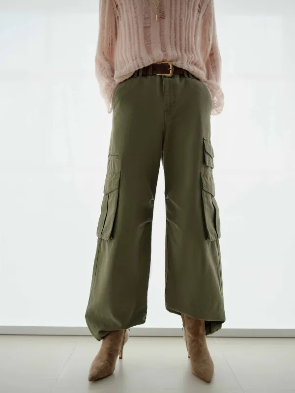 Cargo Style Straight Jeans sold by Mo&Co