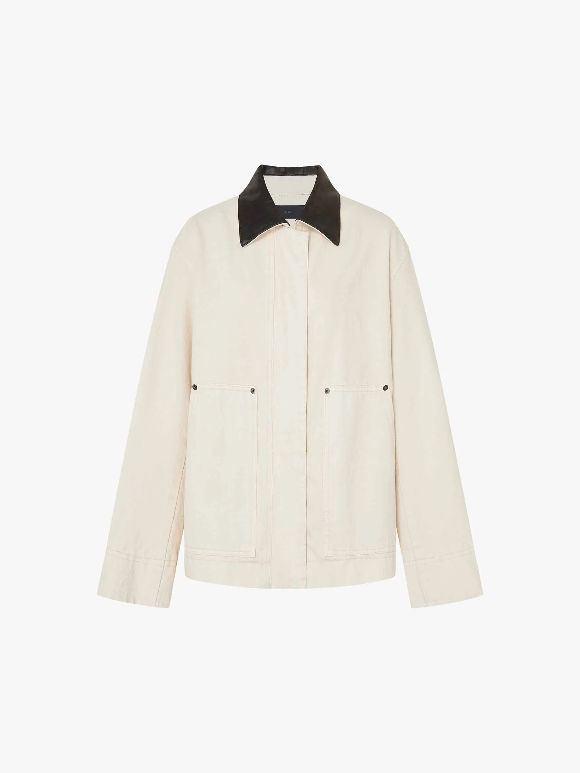 Contrast Collar Denim Jacket sold by Mo&Co product image thumbnail 5