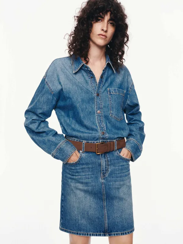 Pure Cotton Denim Dress sold by Mo&Co