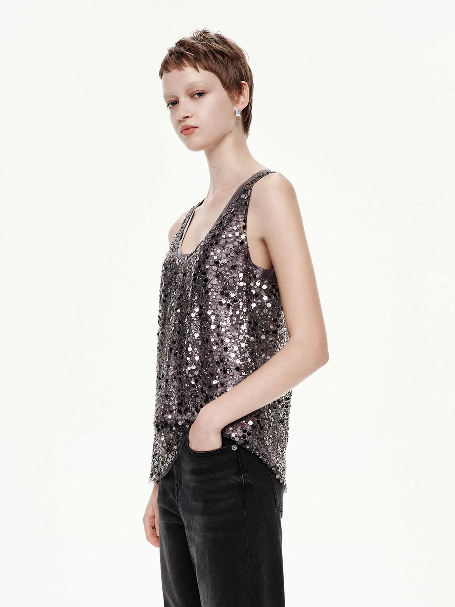 Two-piece Sequin Top sold by Mo&Co product image thumbnail 3