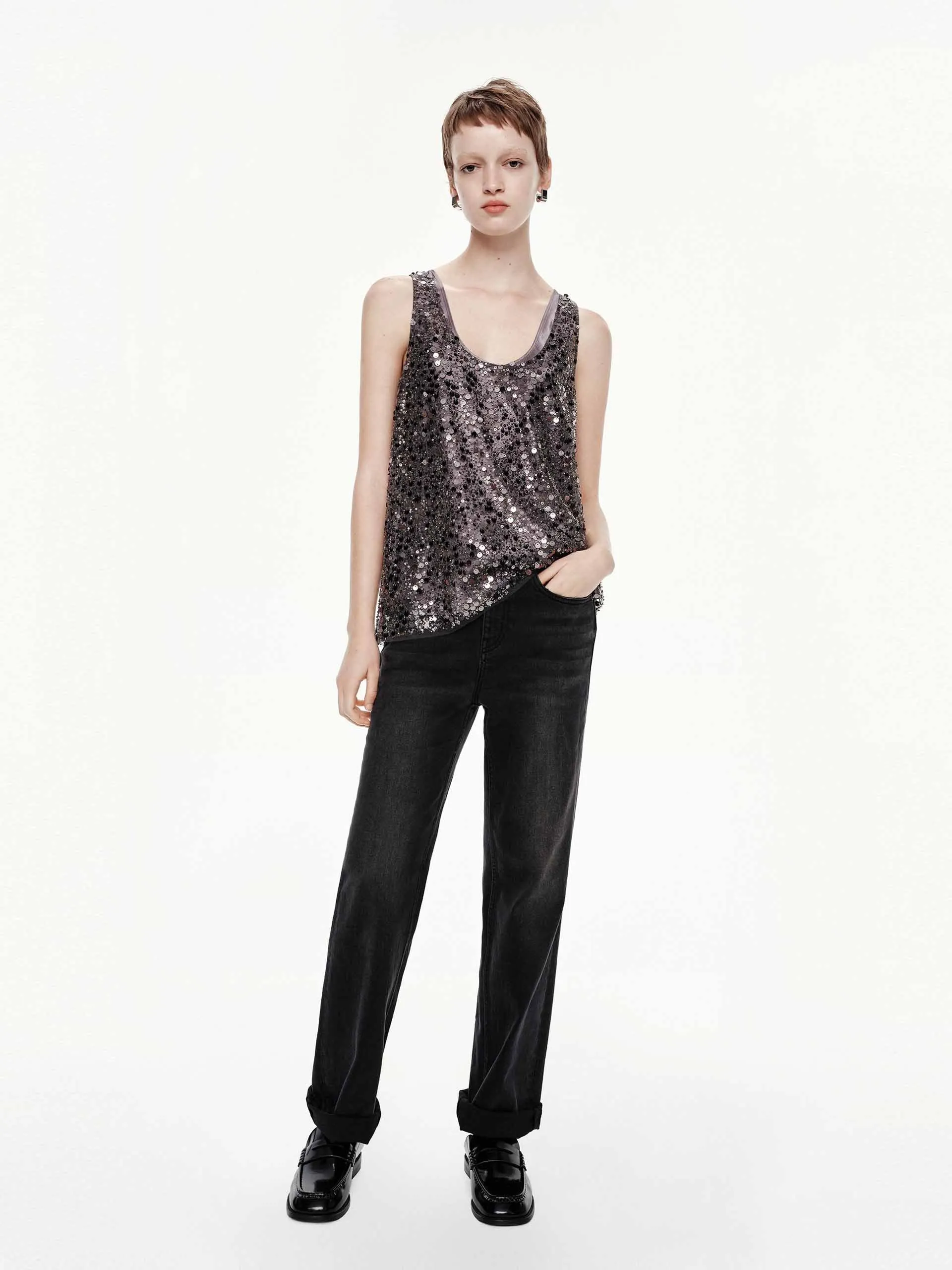 Two-piece Sequin Top sold by Mo&Co product image thumbnail 2