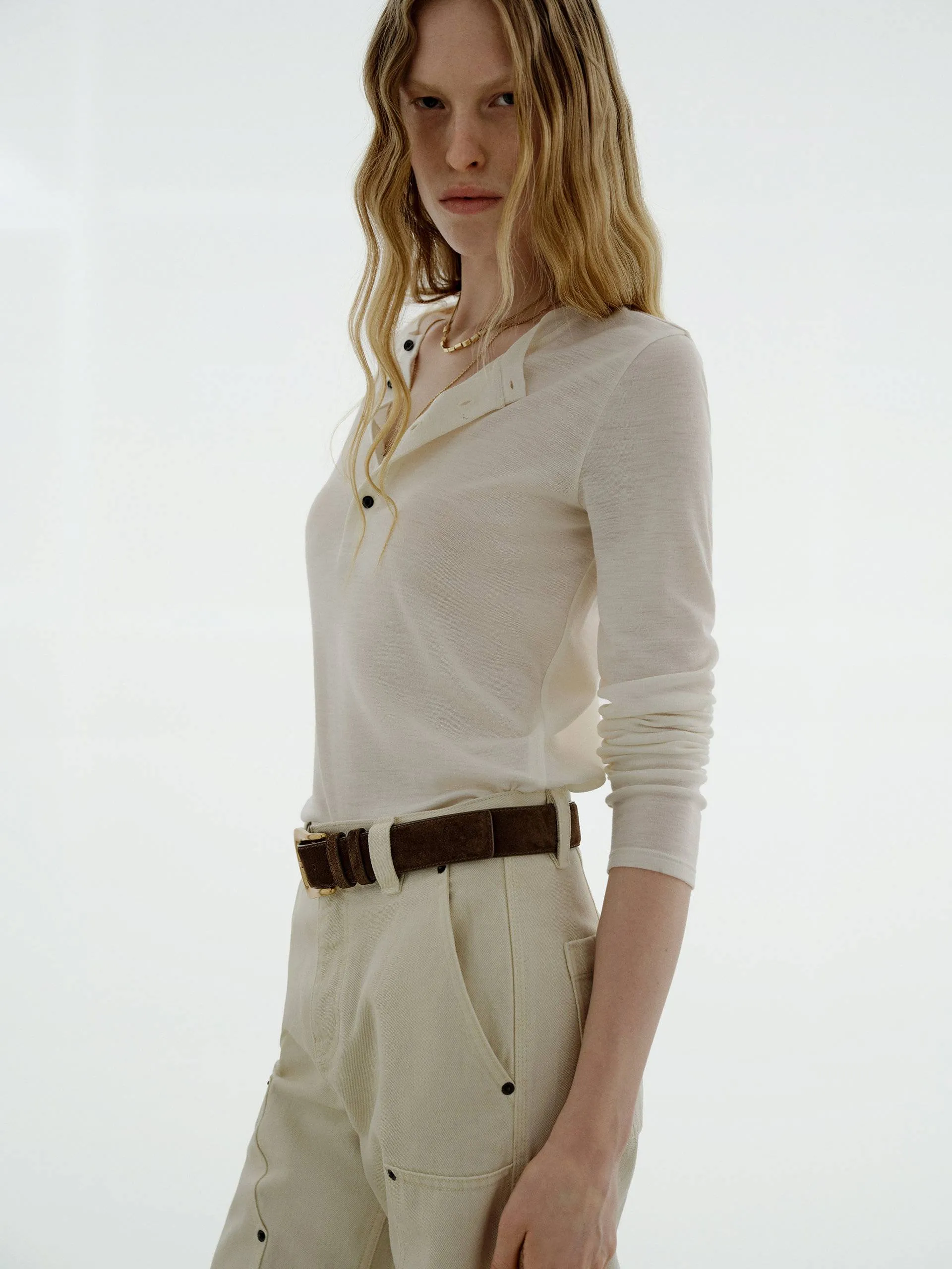 Wool Blend Button Blouse sold by Mo&Co product image thumbnail 3