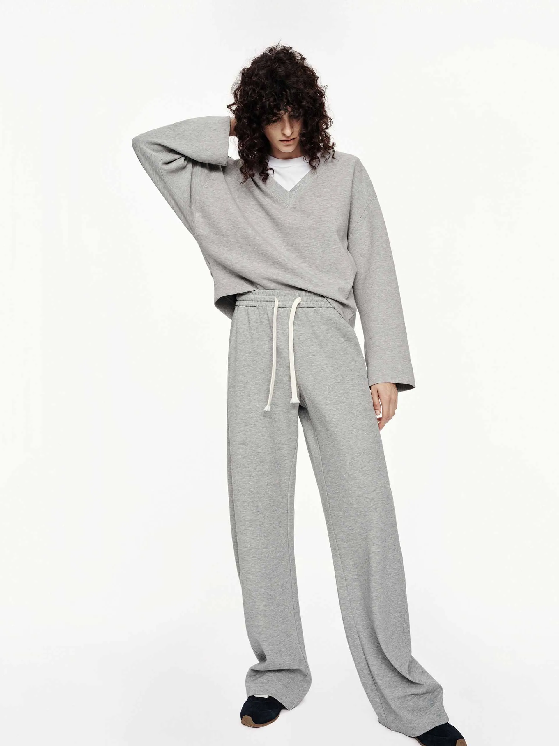 V-neck Cropped Sweatshirt sold by Mo&Co product image thumbnail 2