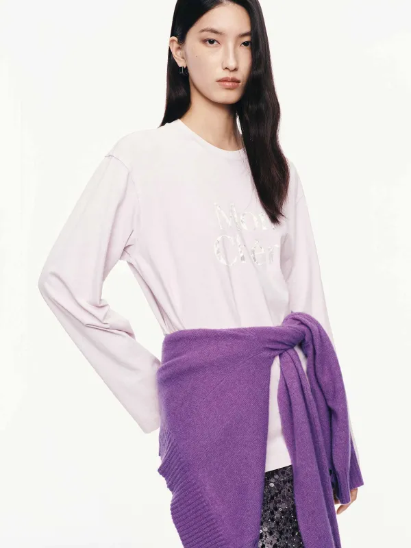 Letter Printed Cotton T-shirt sold by Mo&Co