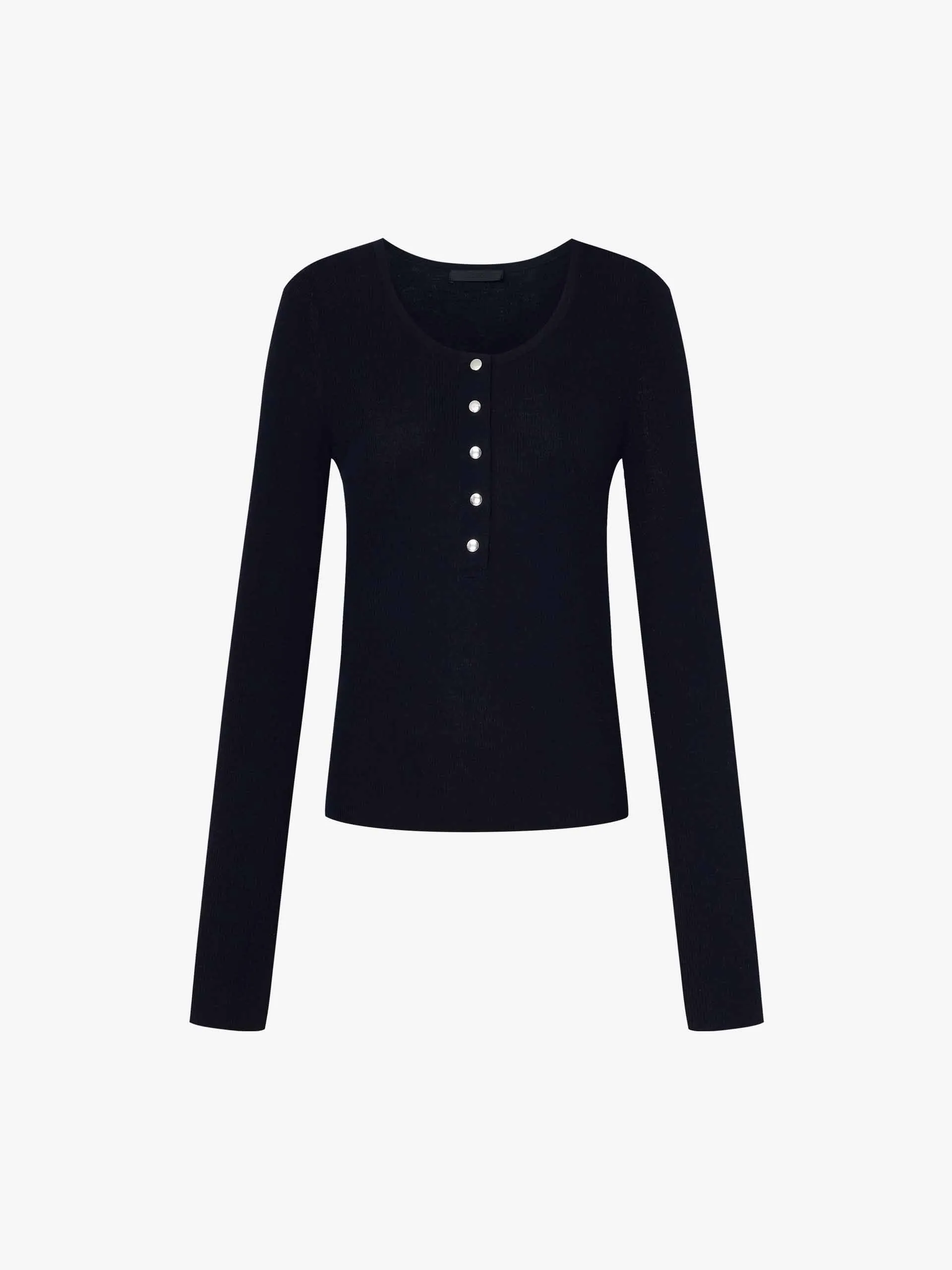 Half Button Wool Sweater sold by Mo&Co product image thumbnail 5