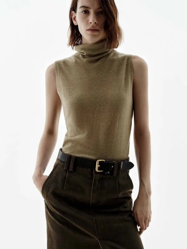 Turtleneck Sleeveless Sweater sold by Mo&Co