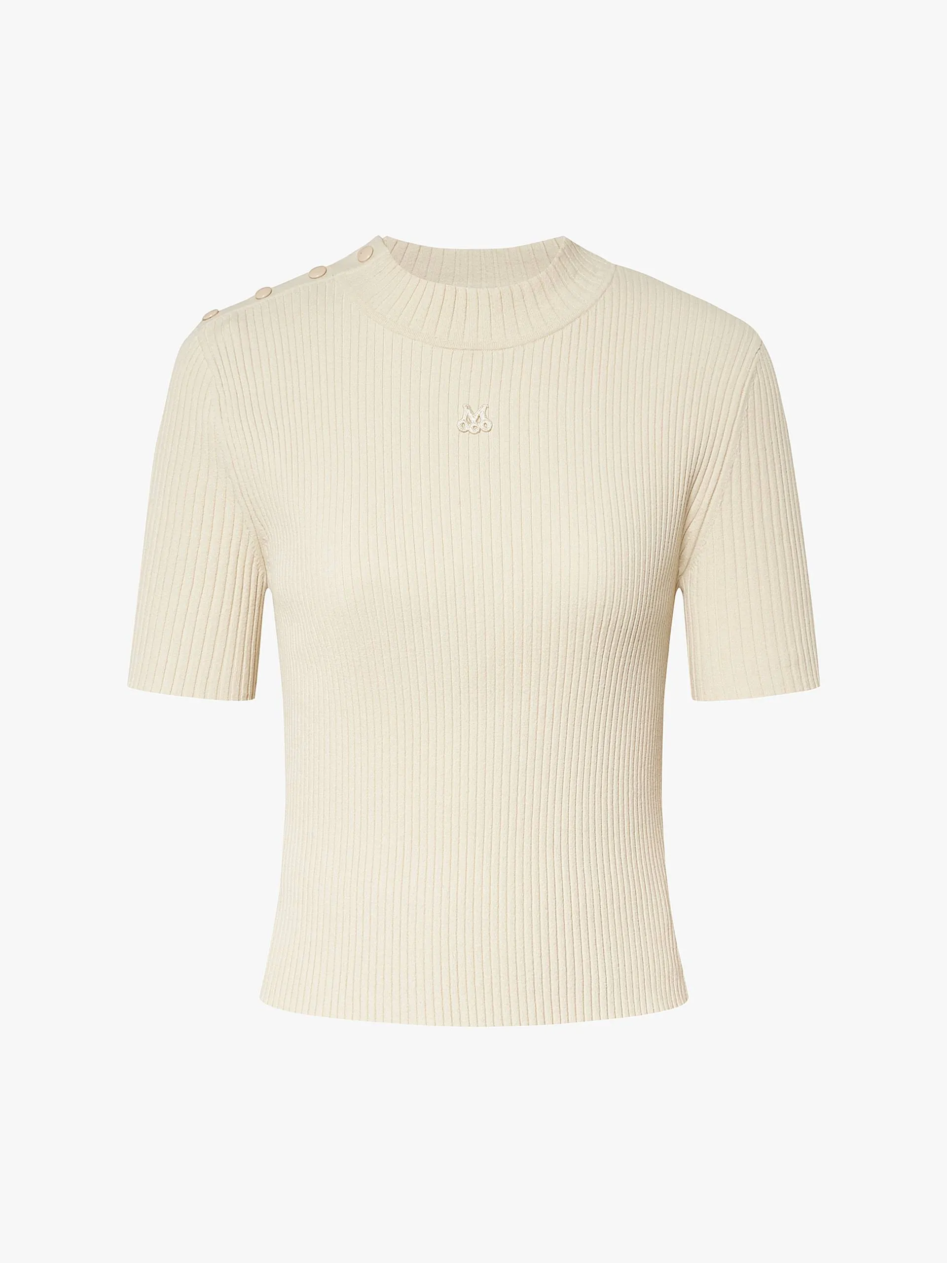 Cropped Ribbed Knit Top sold by Mo&Co product image thumbnail 4