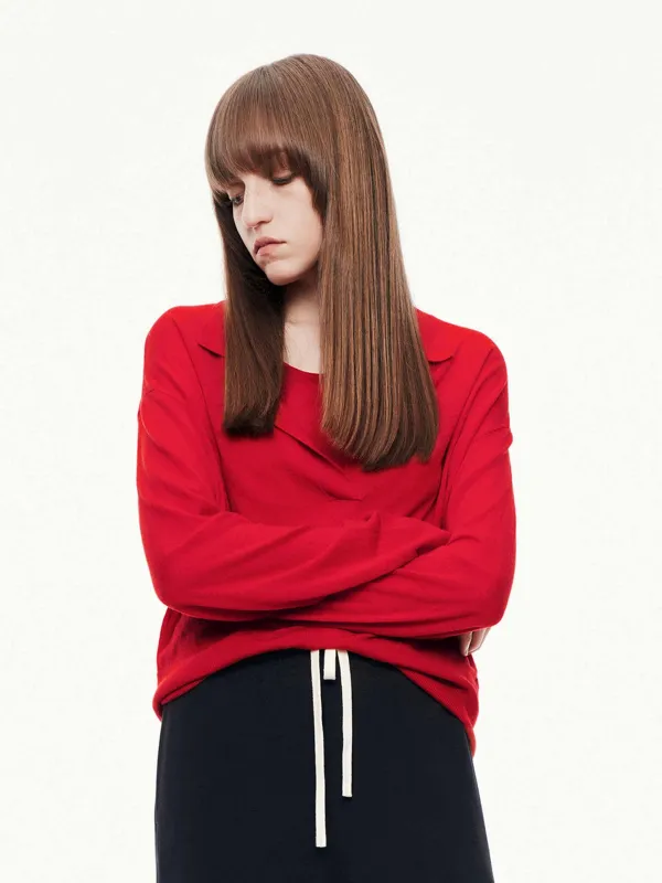 V-neck Relaxed Sweater sold by Mo&Co