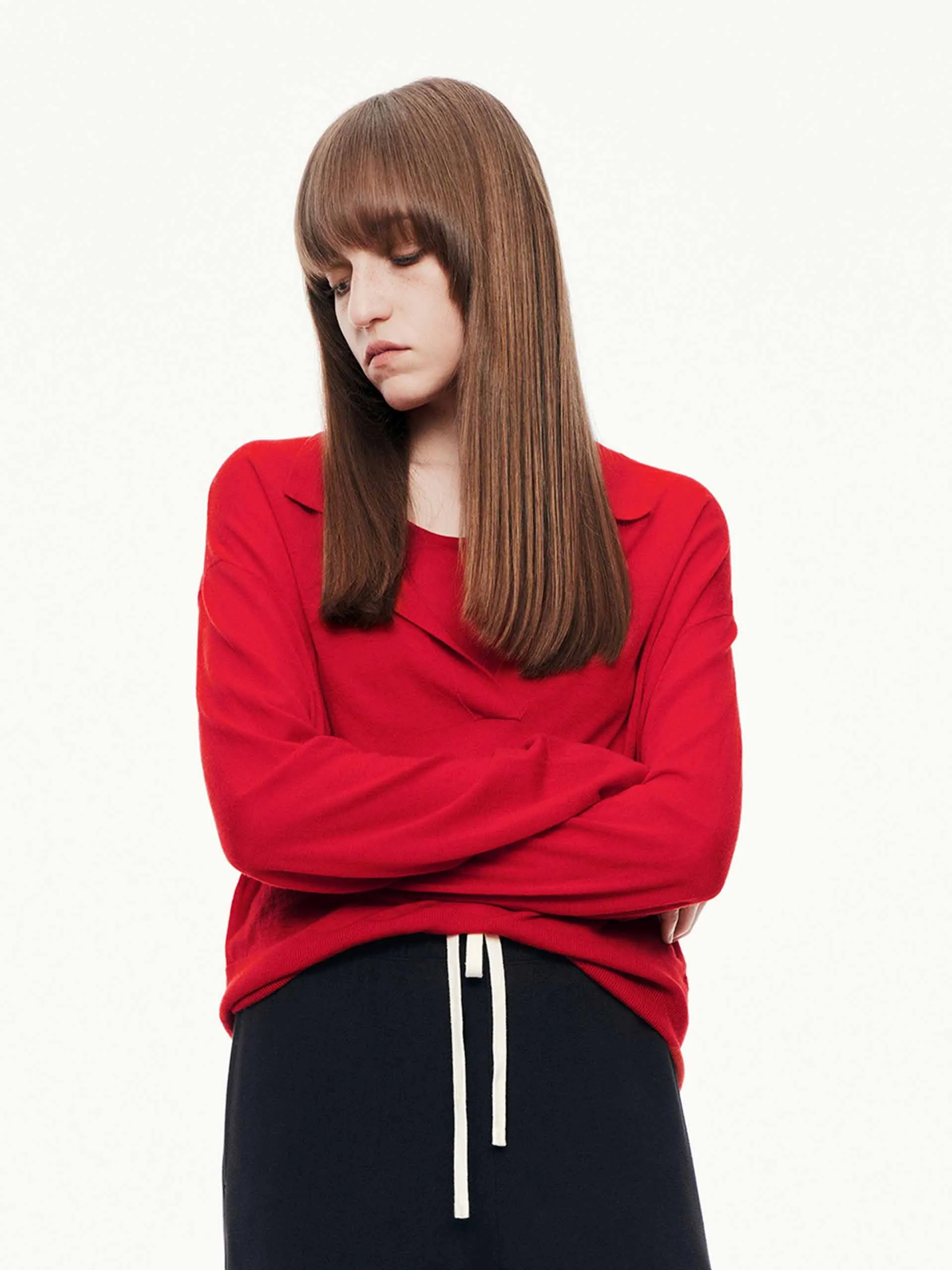 V-neck Relaxed Sweater sold by Mo&Co