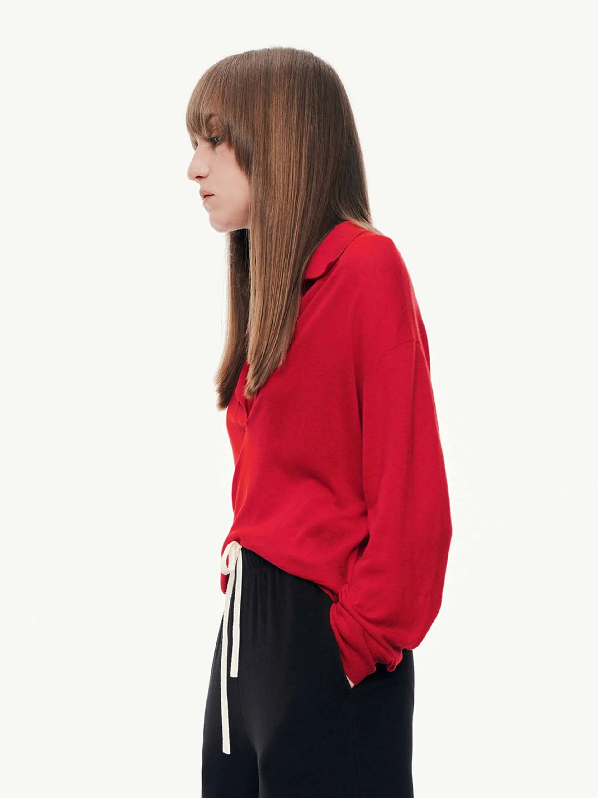 V-neck Relaxed Sweater sold by Mo&Co product image thumbnail 3