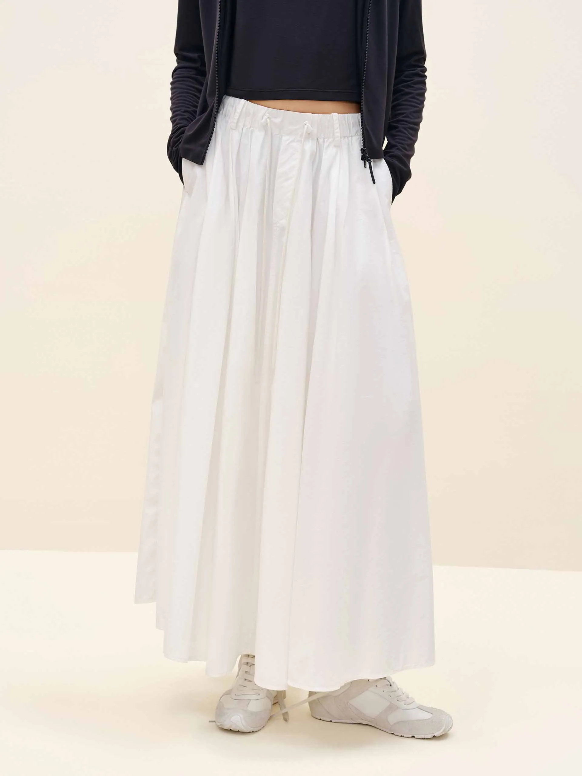 Drawstring Pleated Skirt sold by Mo&Co