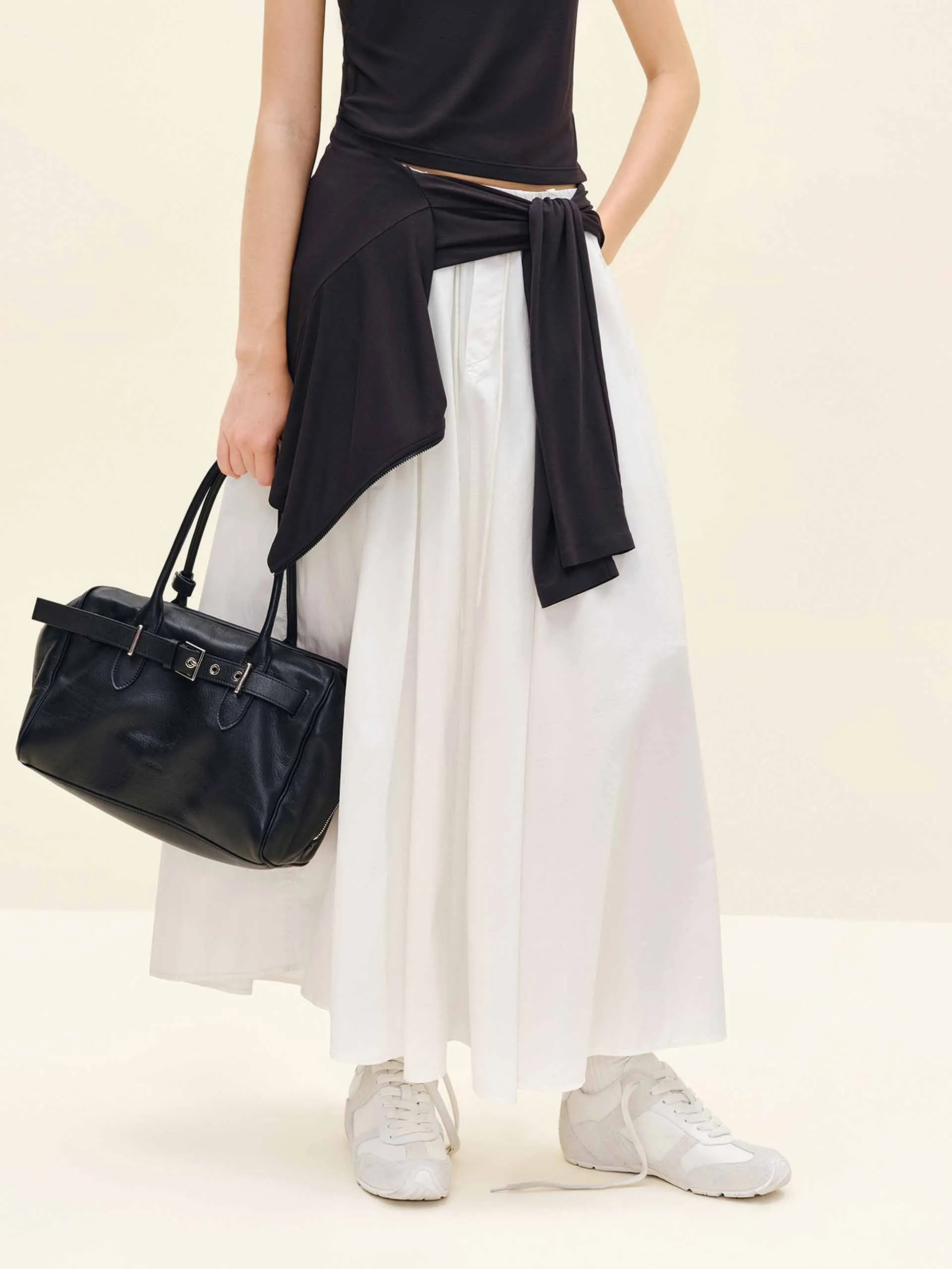 Drawstring Pleated Skirt sold by Mo&Co product image thumbnail 3