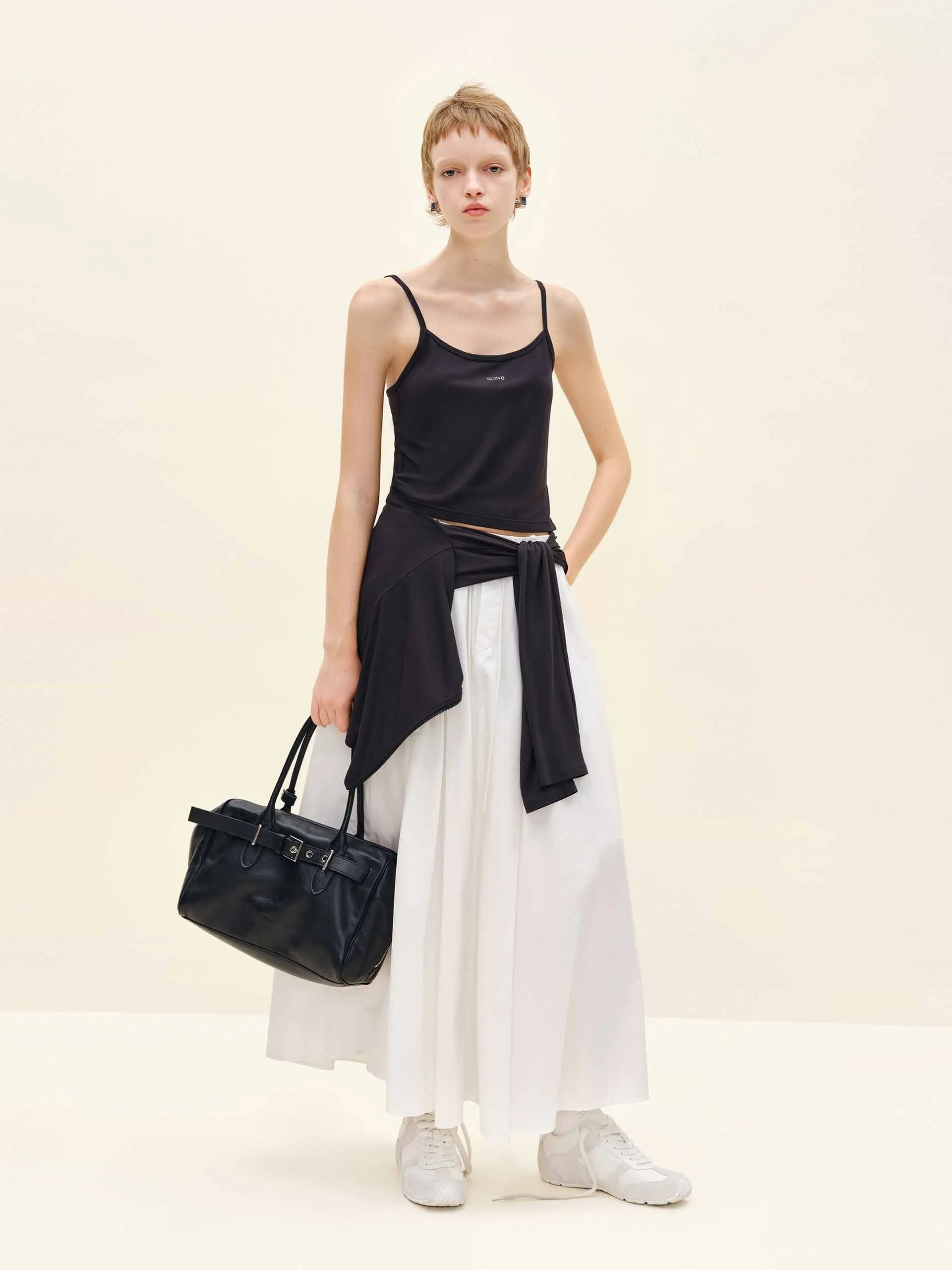 Drawstring Pleated Skirt sold by Mo&Co product image thumbnail 2