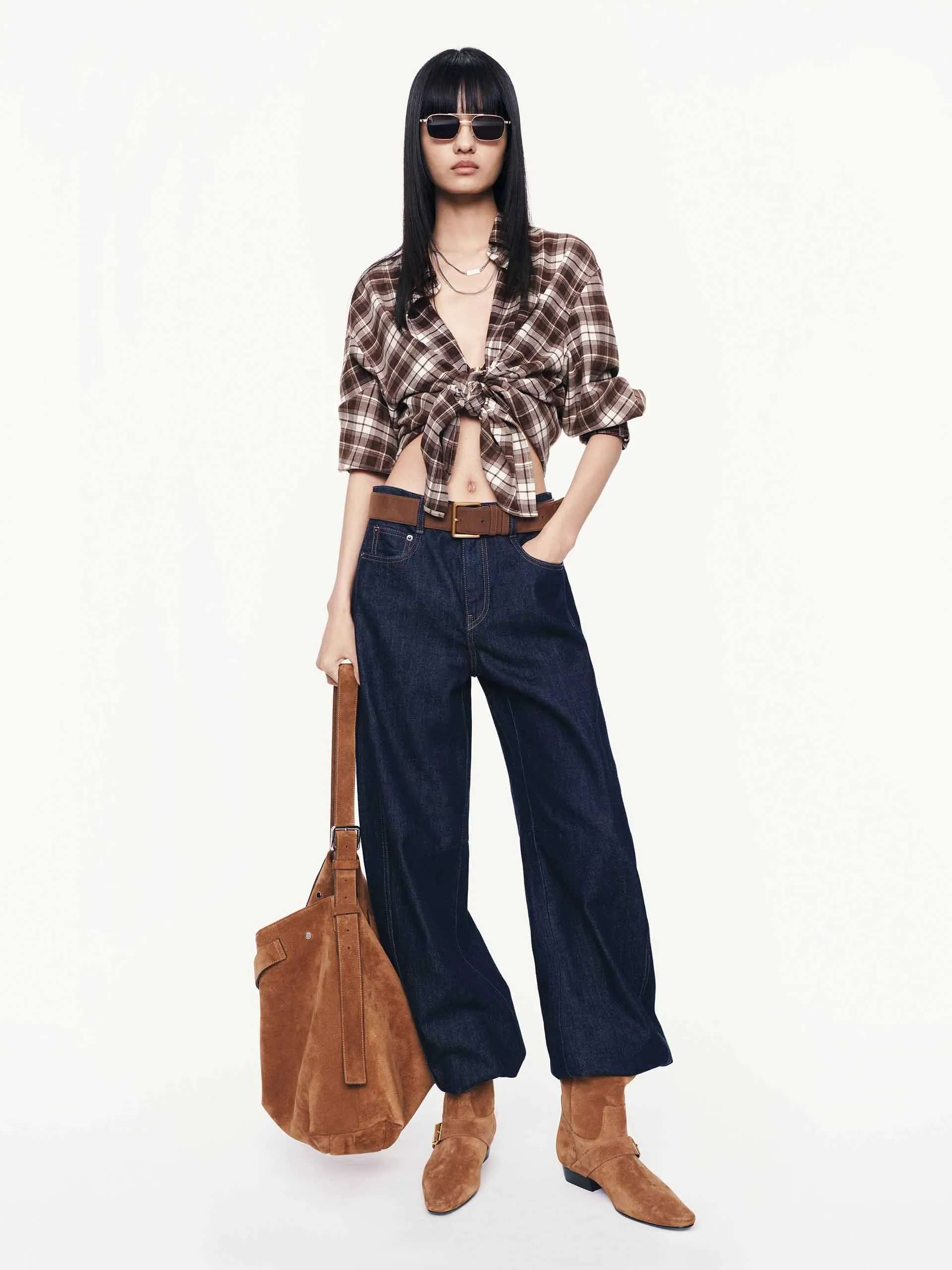 Long Sleeves Plaid Shirt sold by Mo&Co product image thumbnail 3