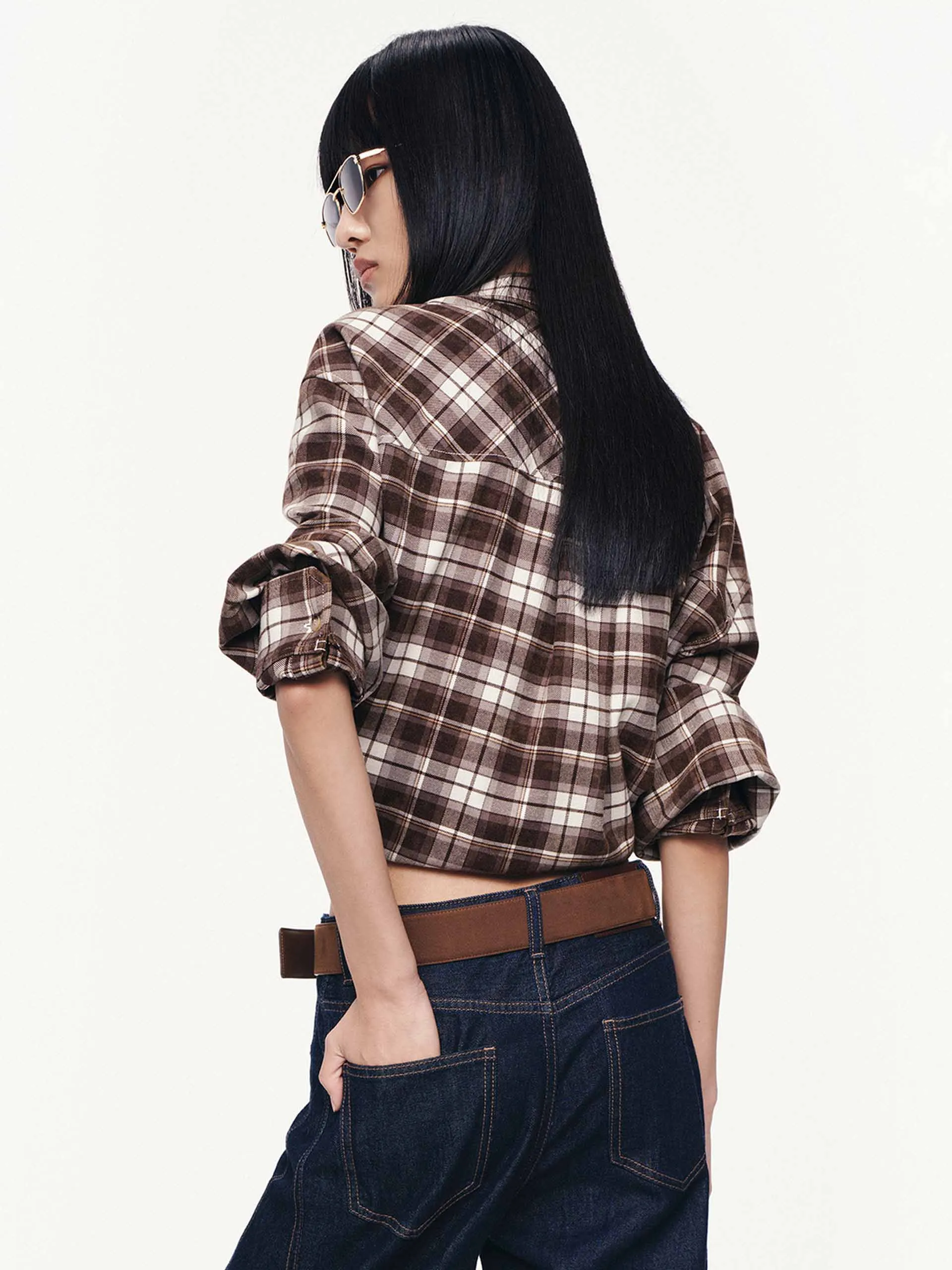 Long Sleeves Plaid Shirt sold by Mo&Co product image thumbnail 5