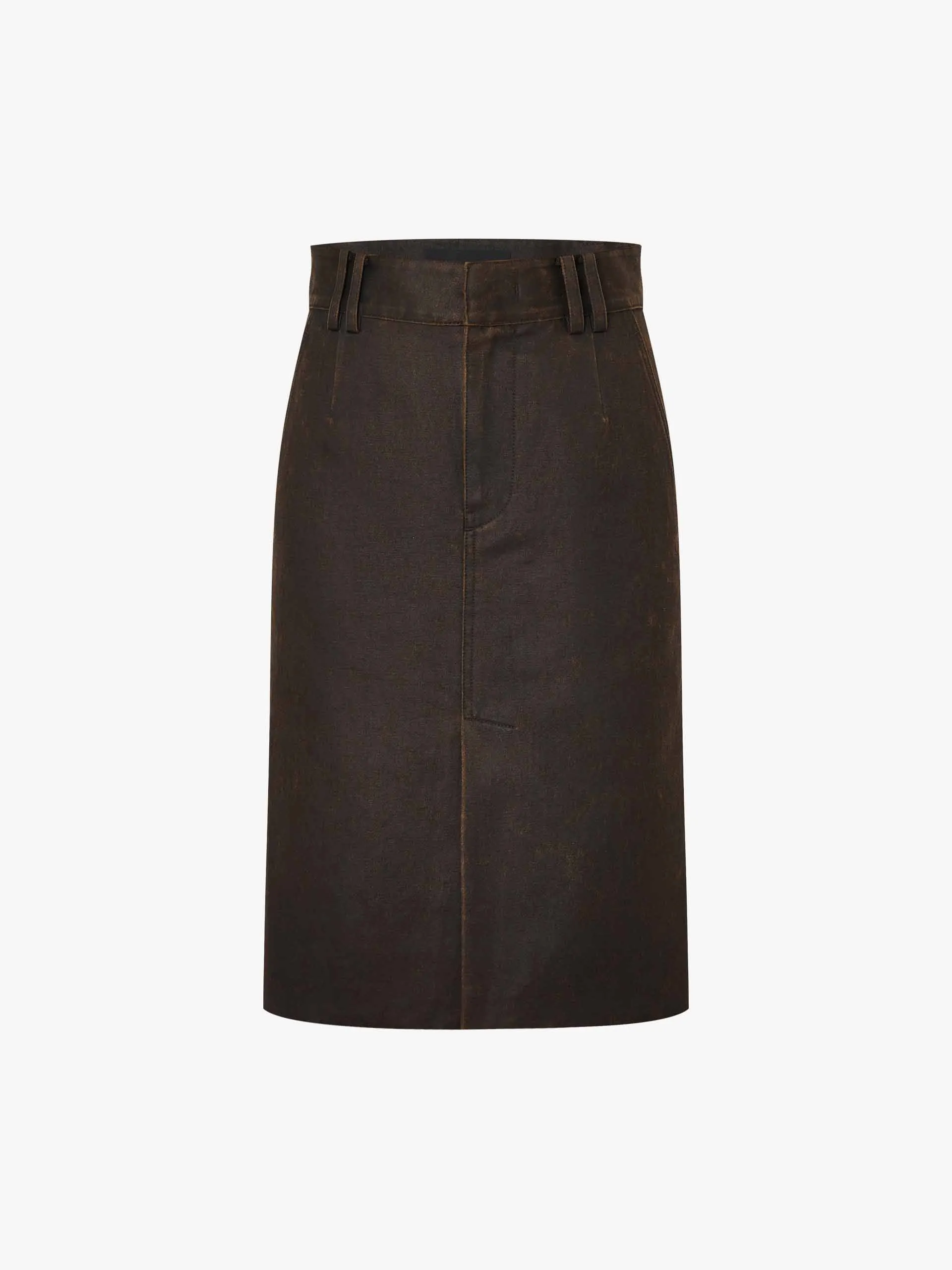 Vintage Brown Straight Skirt sold by Mo&Co product image thumbnail 5