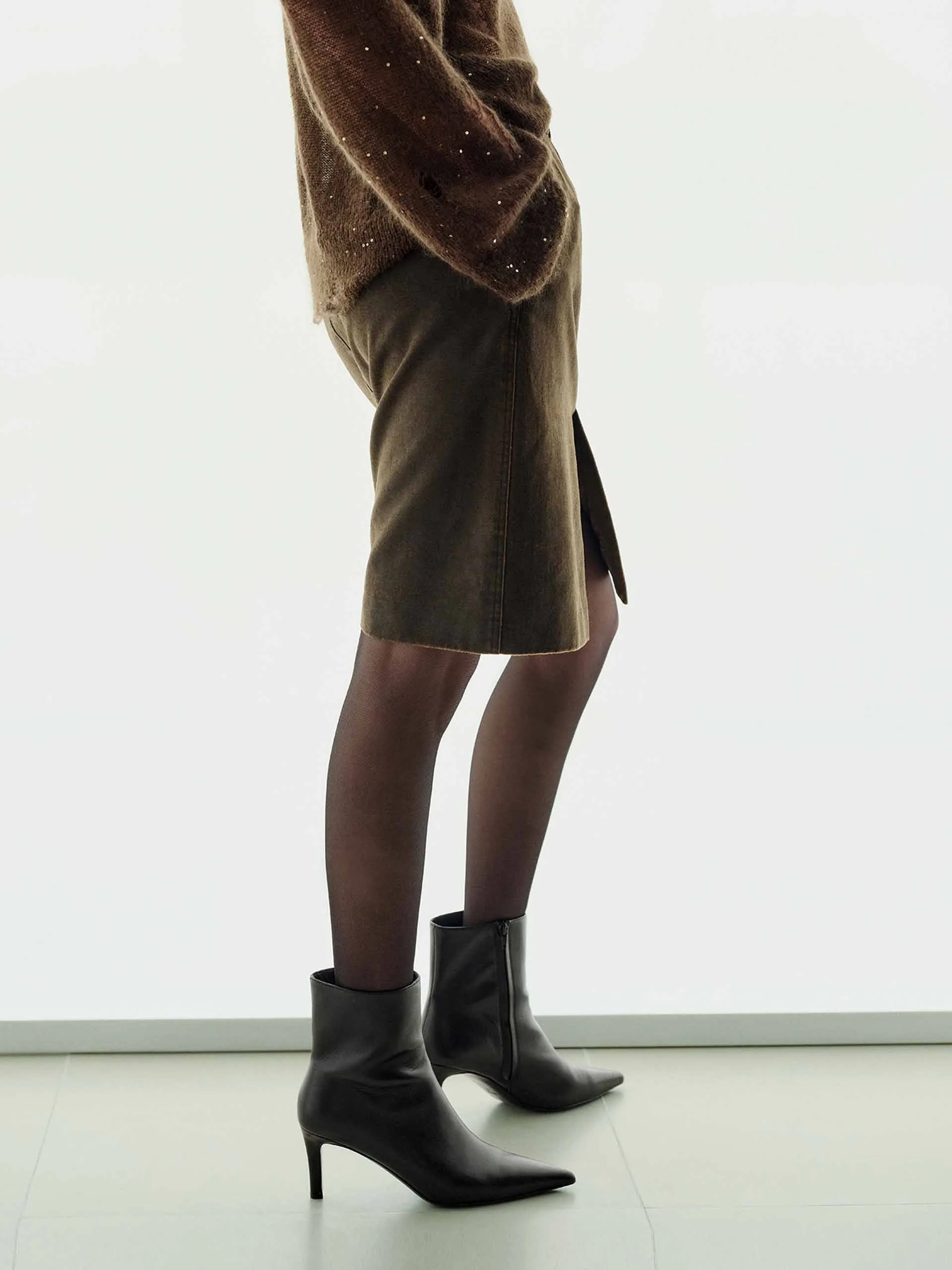 Vintage Brown Straight Skirt sold by Mo&Co product image thumbnail 3