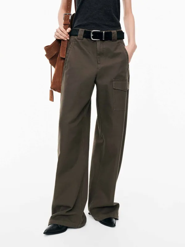 Barrel Leg Cargo Pants sold by Mo&Co