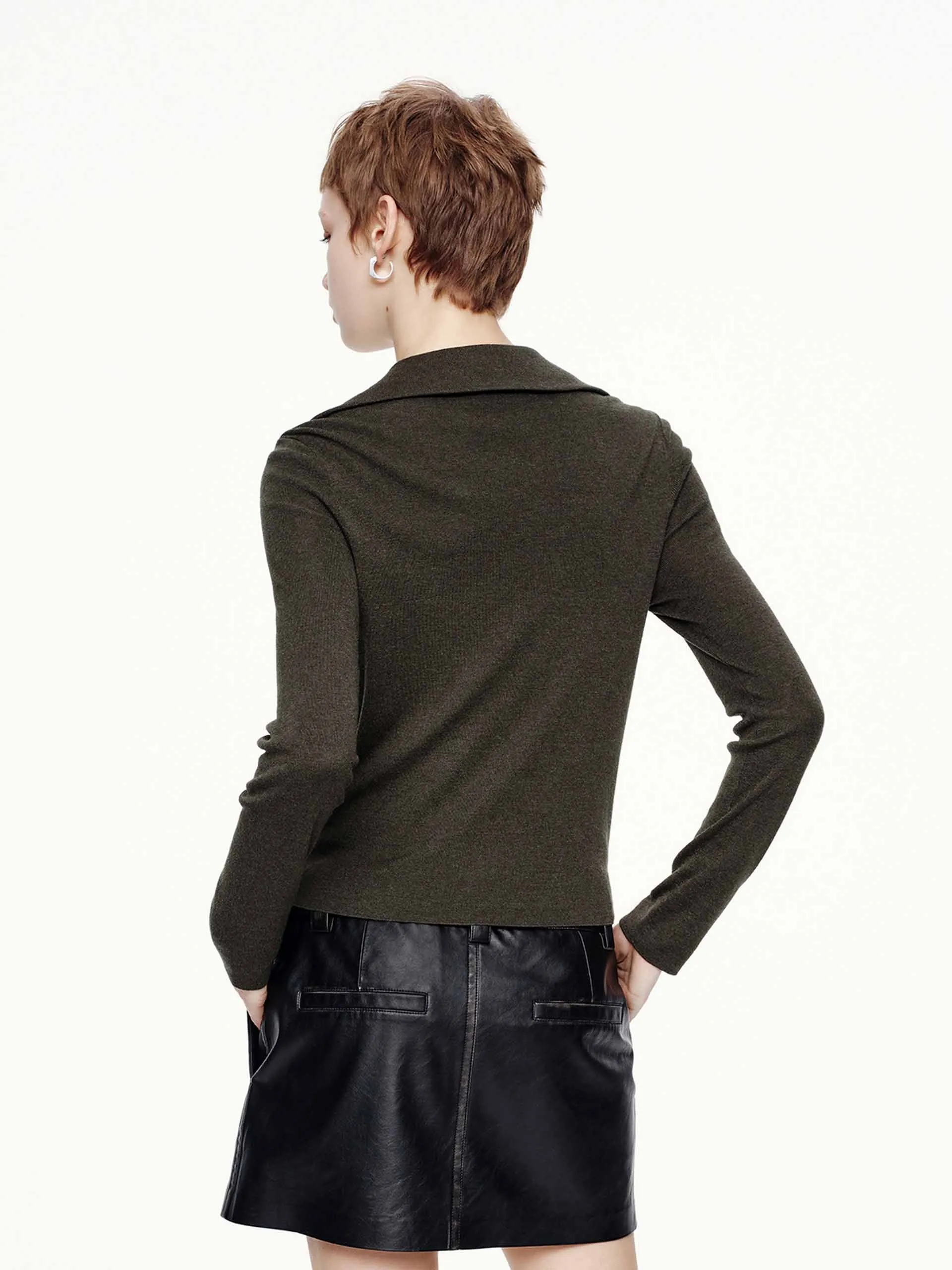 Half Zipper Knitted Top sold by Mo&Co product image thumbnail 4