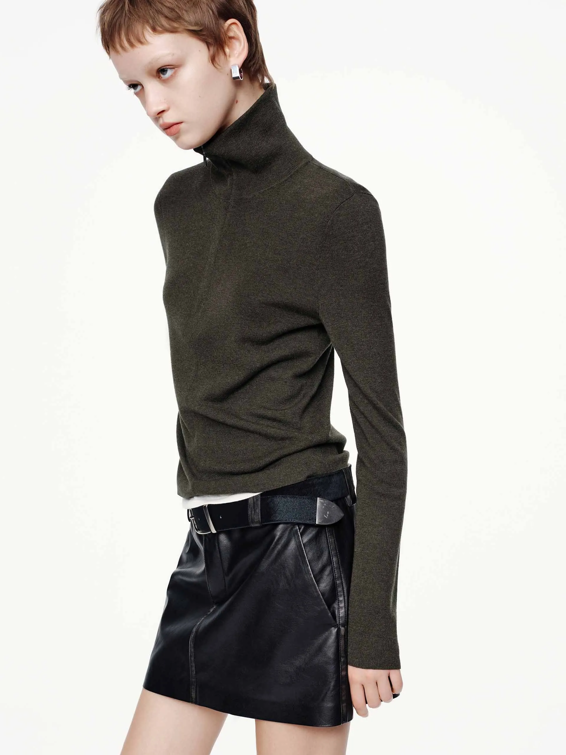 Half Zipper Knitted Top sold by Mo&Co product image thumbnail 5