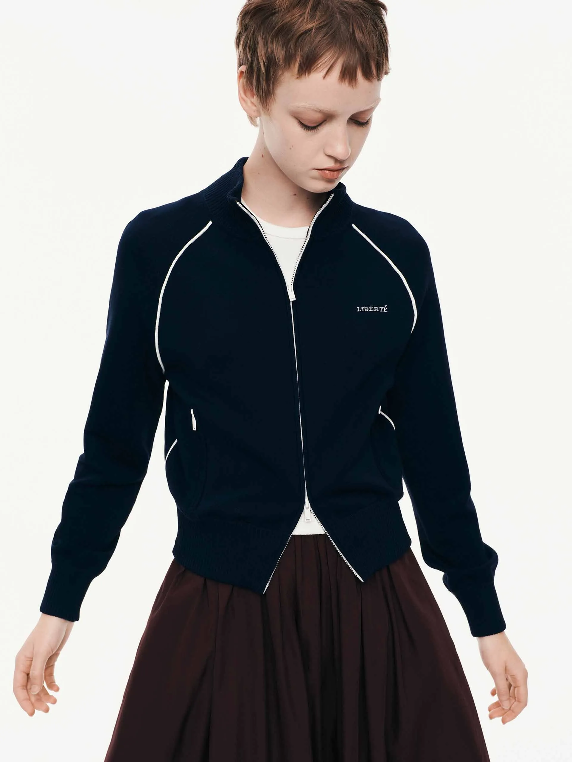 Raglan Sleeve Cropped Cardigan sold by Mo&Co product image thumbnail 5