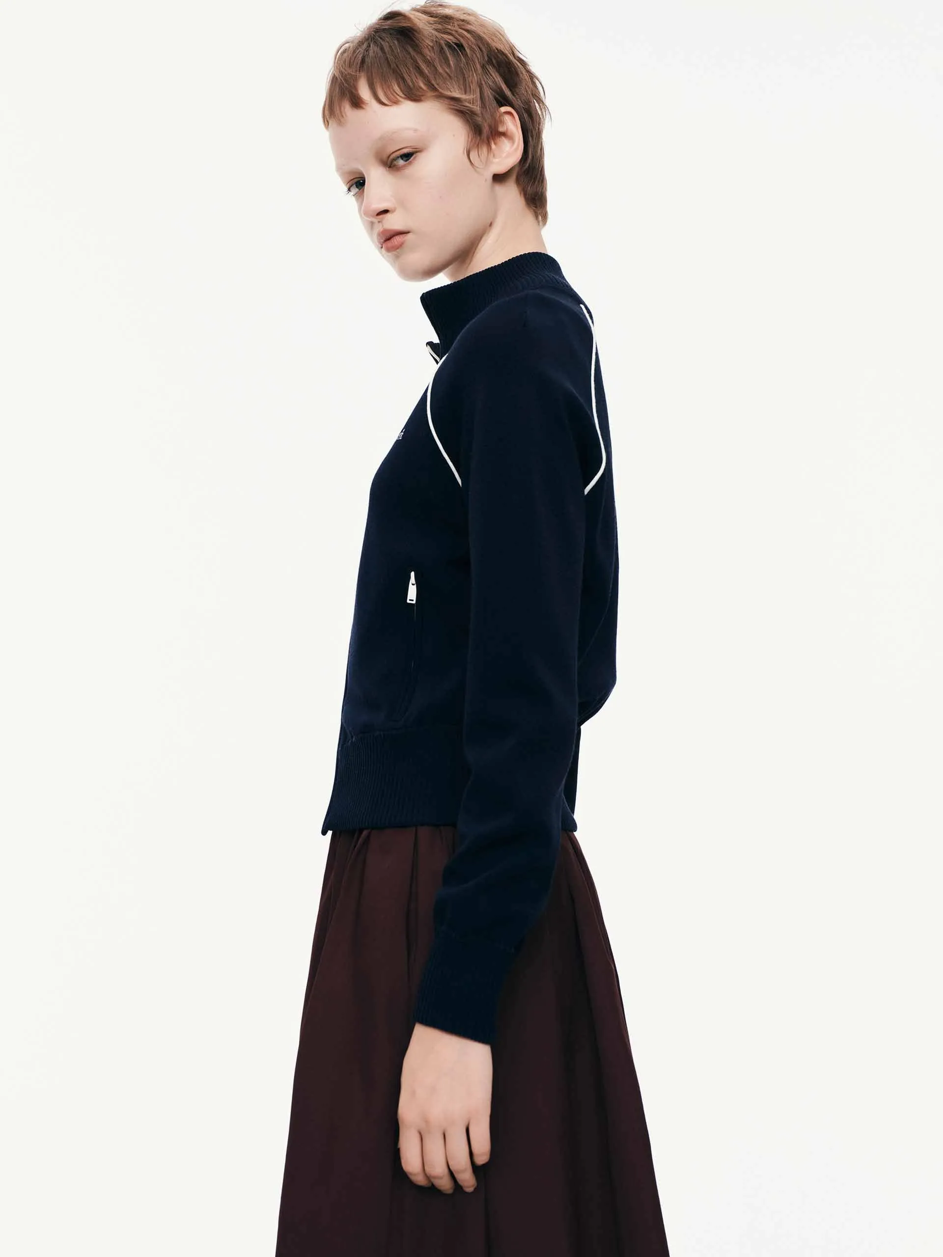 Raglan Sleeve Cropped Cardigan sold by Mo&Co product image thumbnail 3