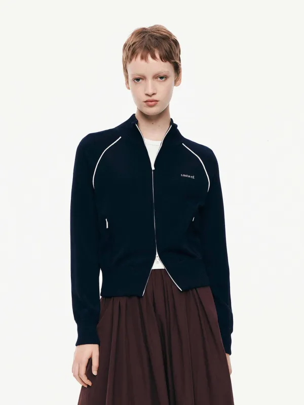 Raglan Sleeve Cropped Cardigan sold by Mo&Co