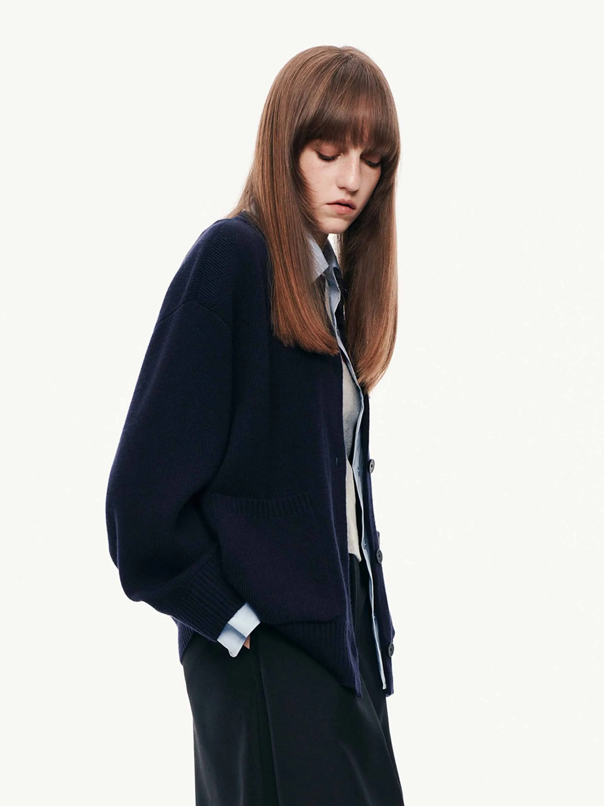 Layered Trim Knit Cardigan sold by Mo&Co product image thumbnail 3