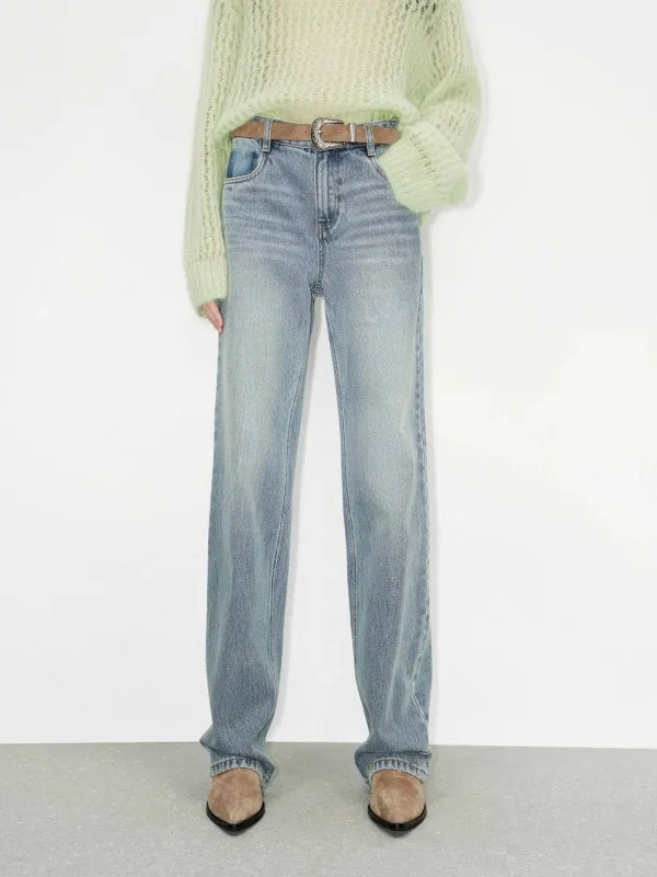 Light Blue Straight Jeans sold by Mo&Co